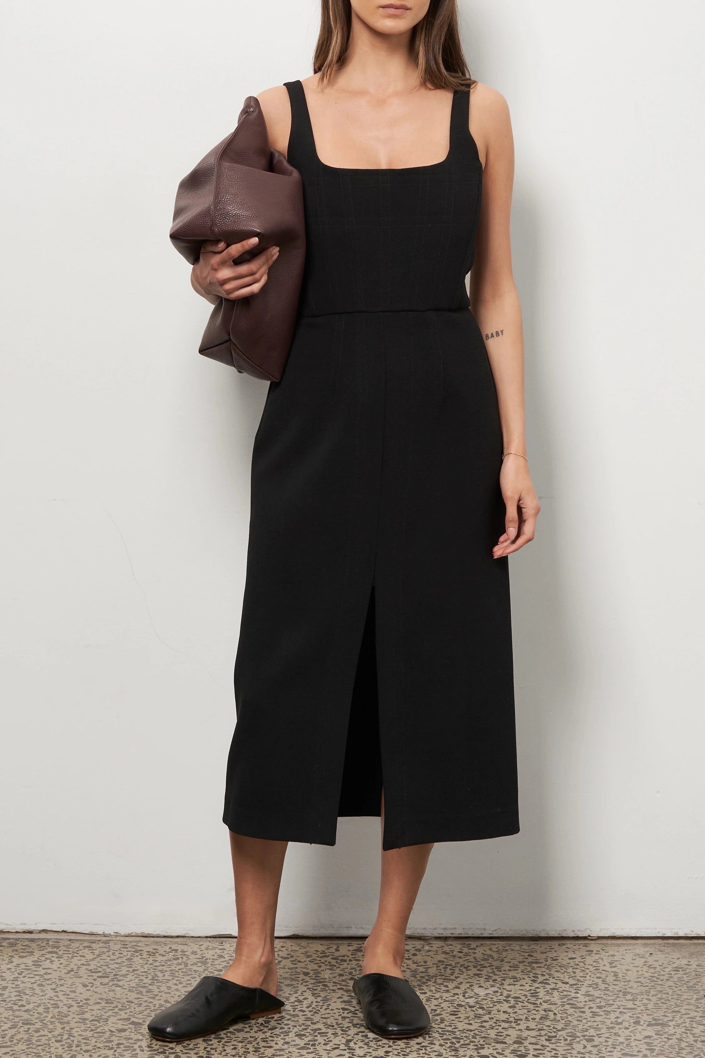 Large Fold Clutch in Grain Burgundy