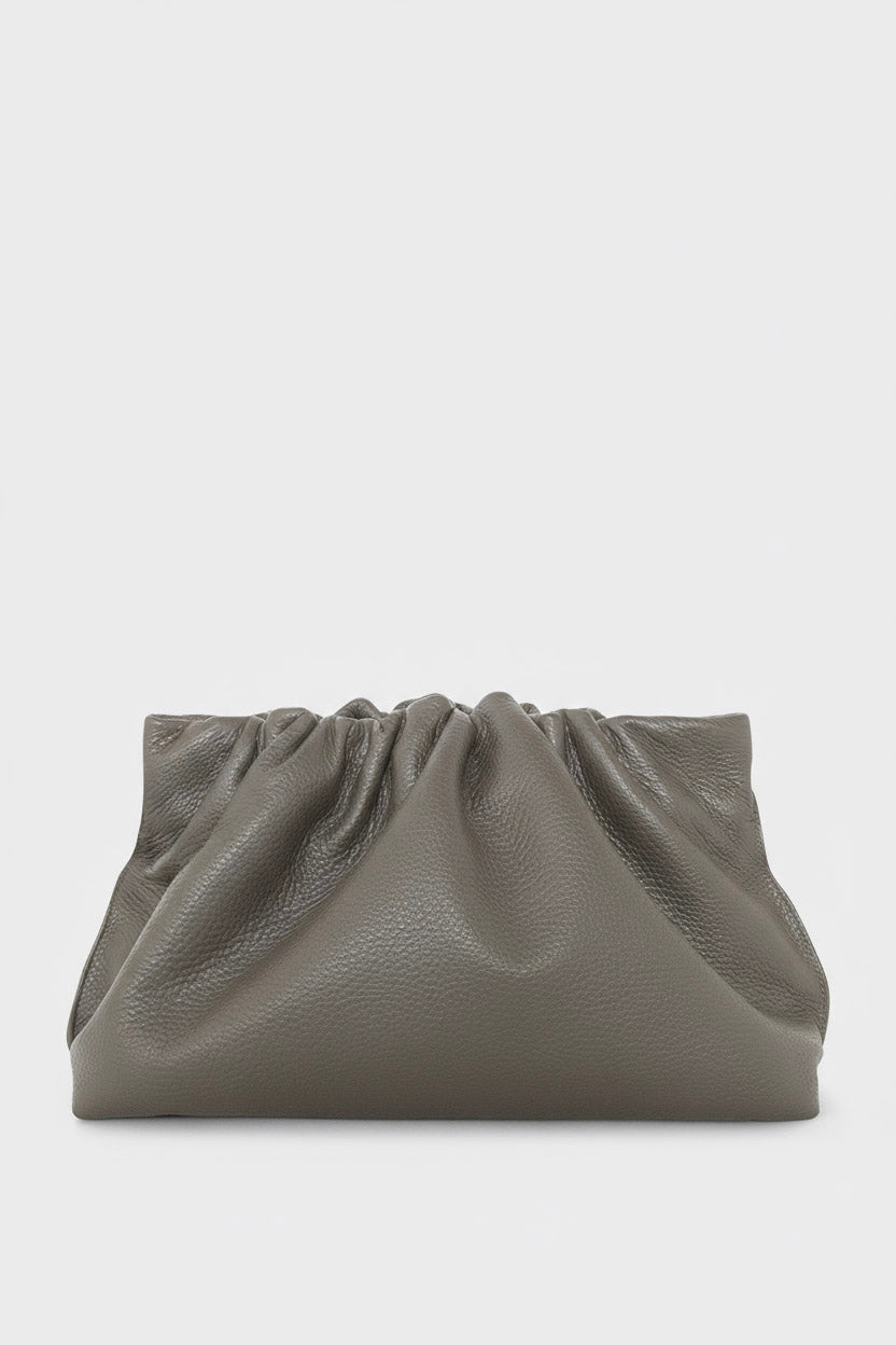 Puffa Clutch in Grain Elephant