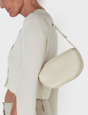 Small Saddle Shoulder Bag Grain White Wash