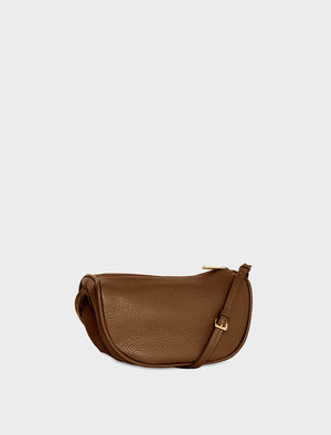 Small Saddle Shoulder Bag Grain Brown