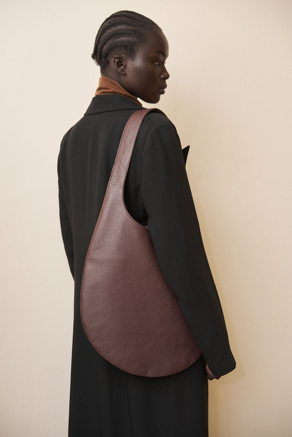 One Hobo Bag in Grain Burgundy