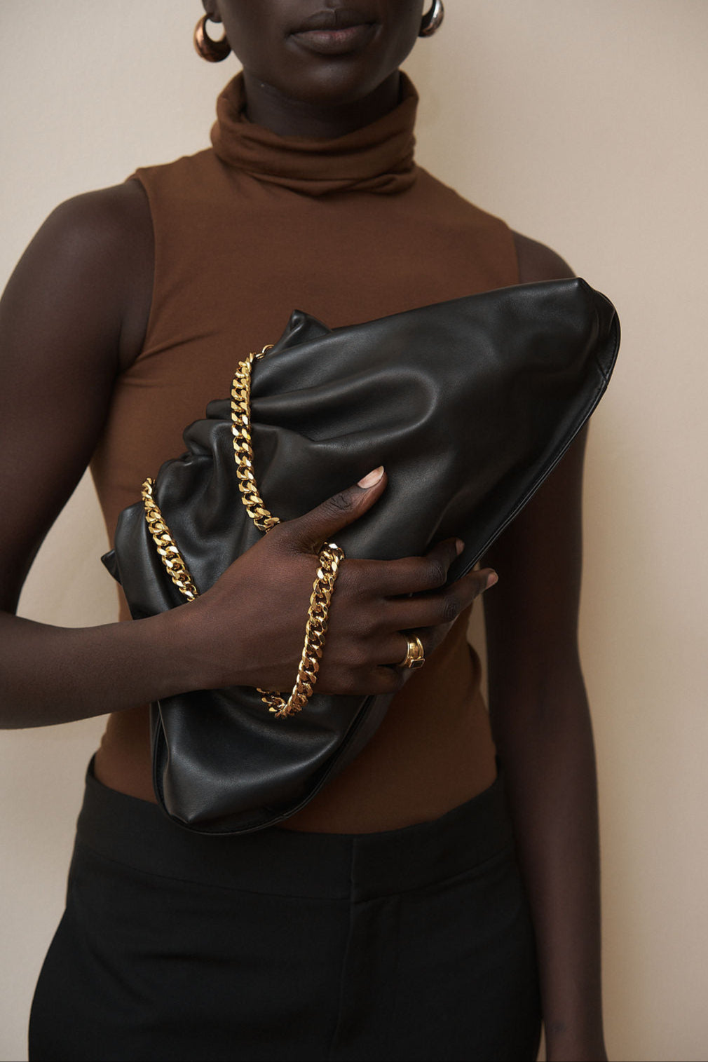 Cloud Bag in Smooth Black