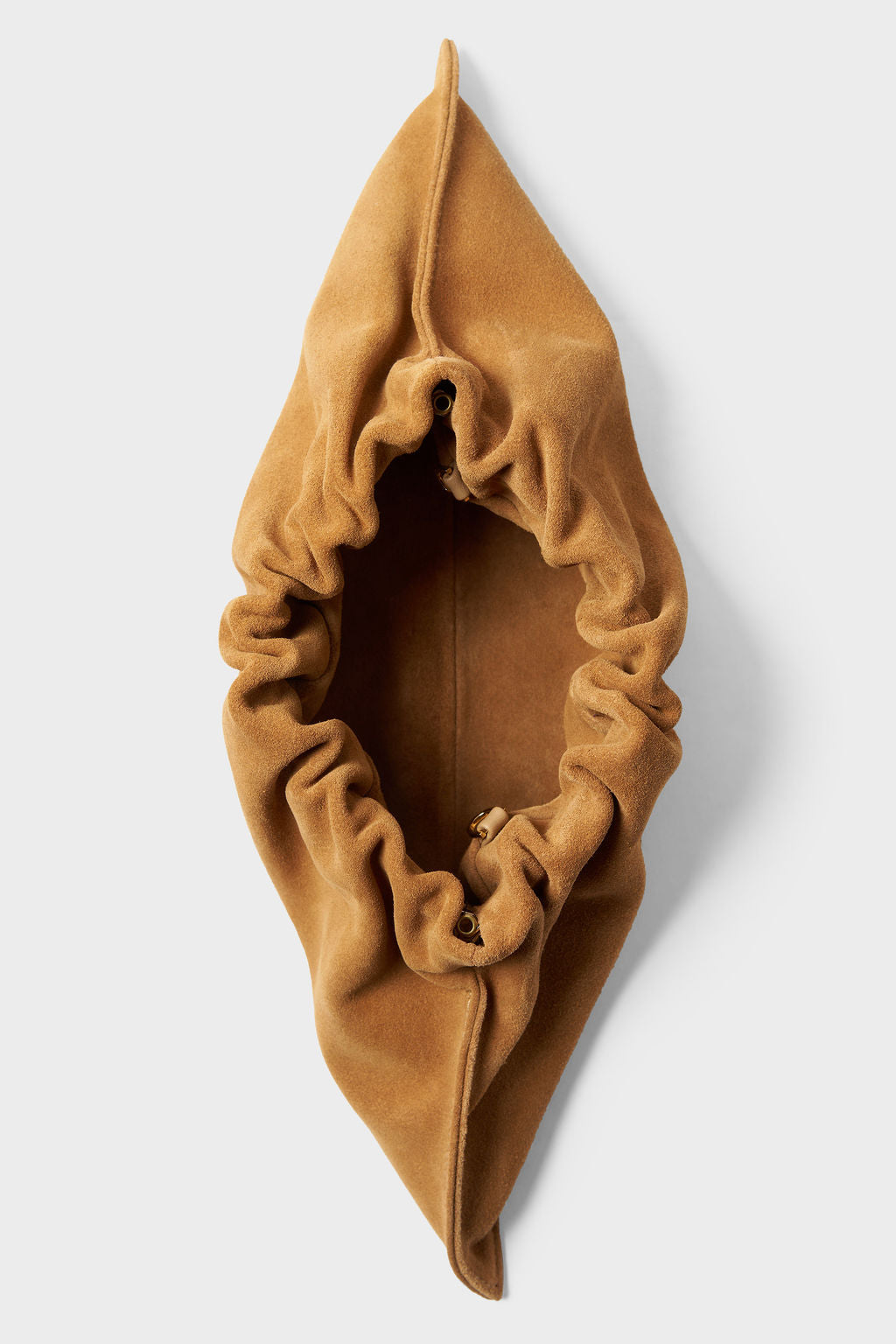 Mini Cloud Clutch Bag in Suede Tan