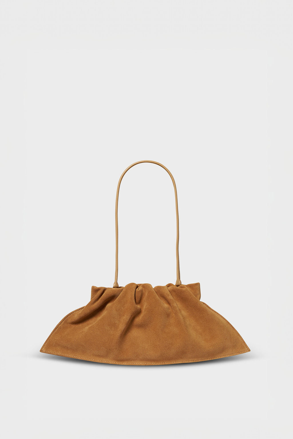 Mini Cloud Clutch Bag in Suede Tan