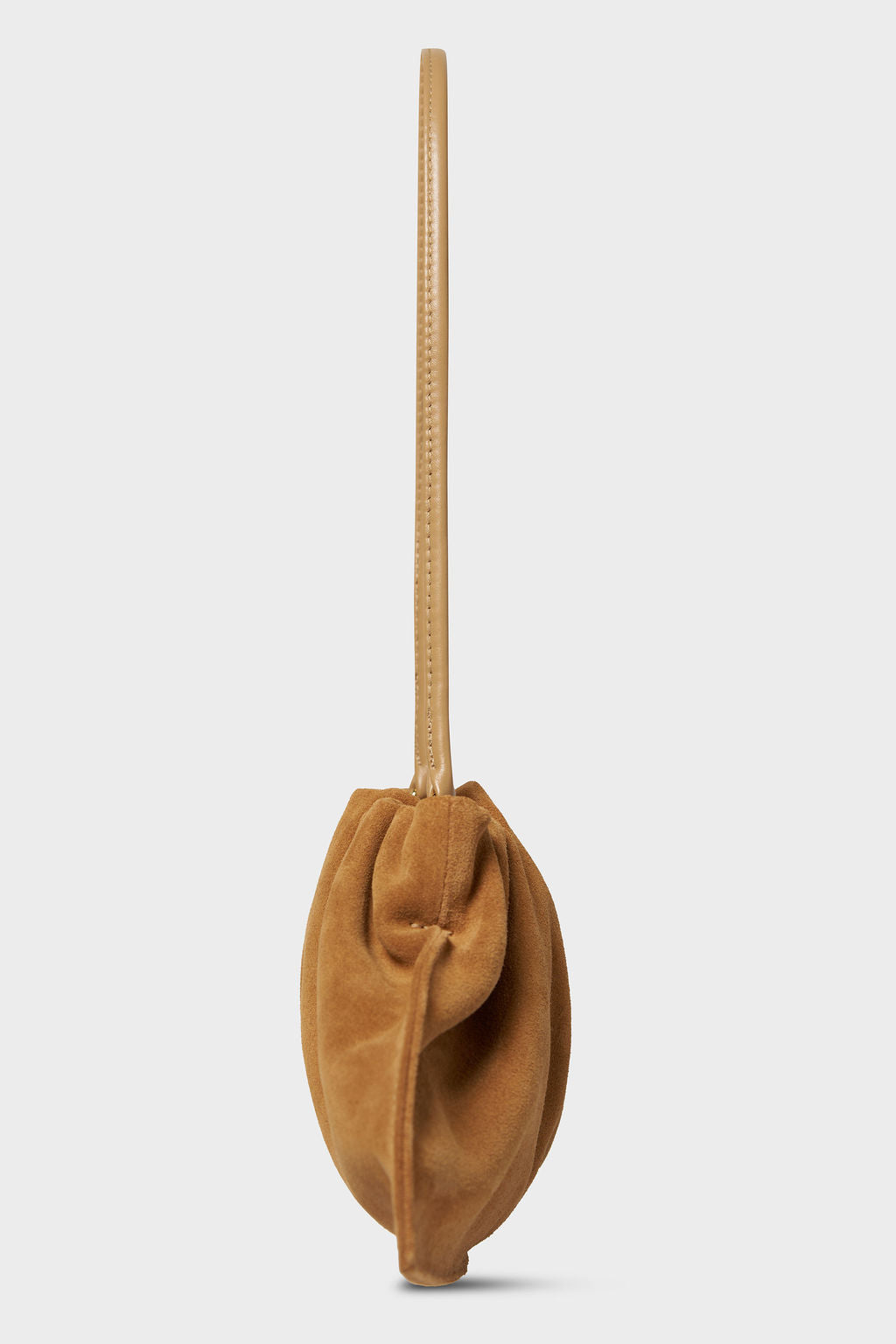 Mini Cloud Clutch Bag in Suede Tan