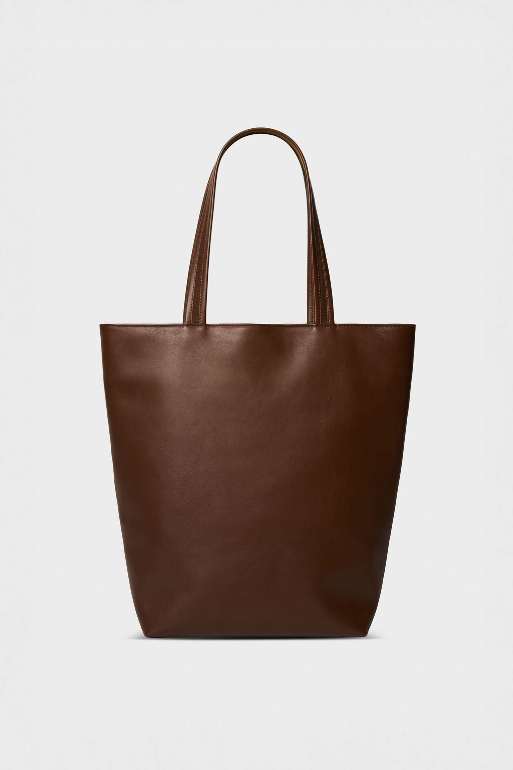 Tall Simple Tote in Smooth Chestnut