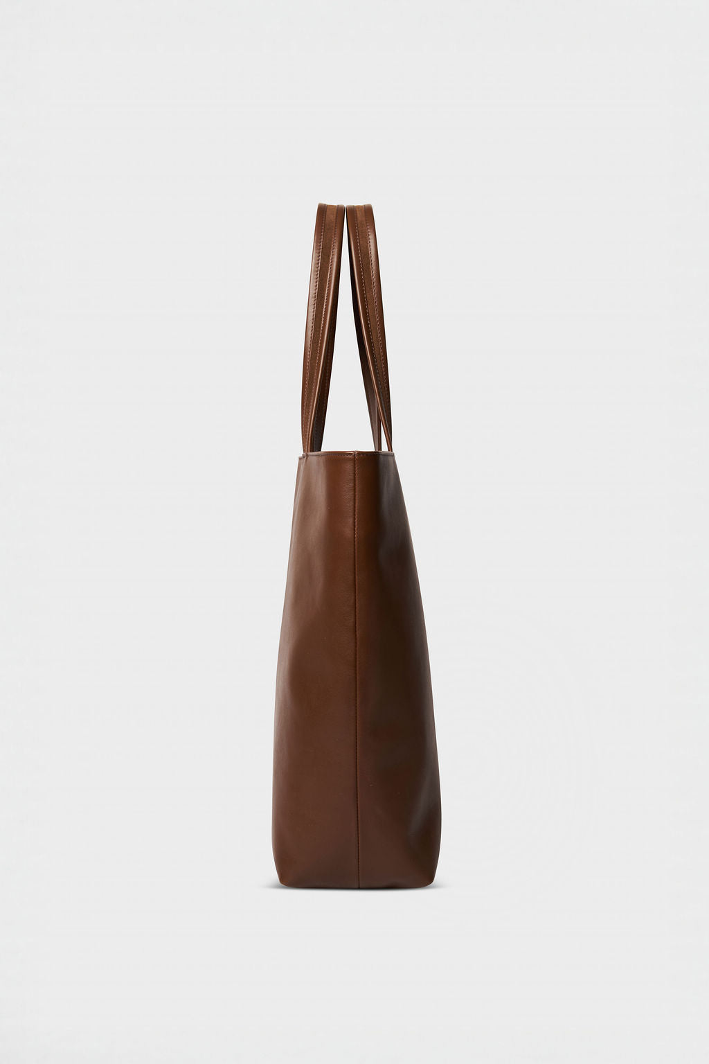 Tall Simple Tote in Smooth Chestnut