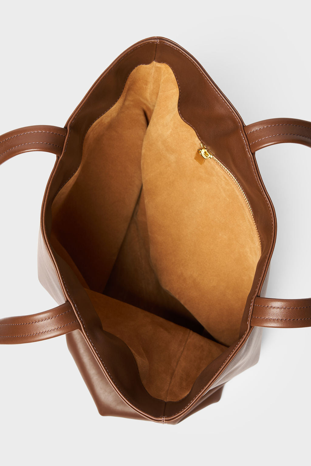 Tall Simple Tote in Smooth Chestnut