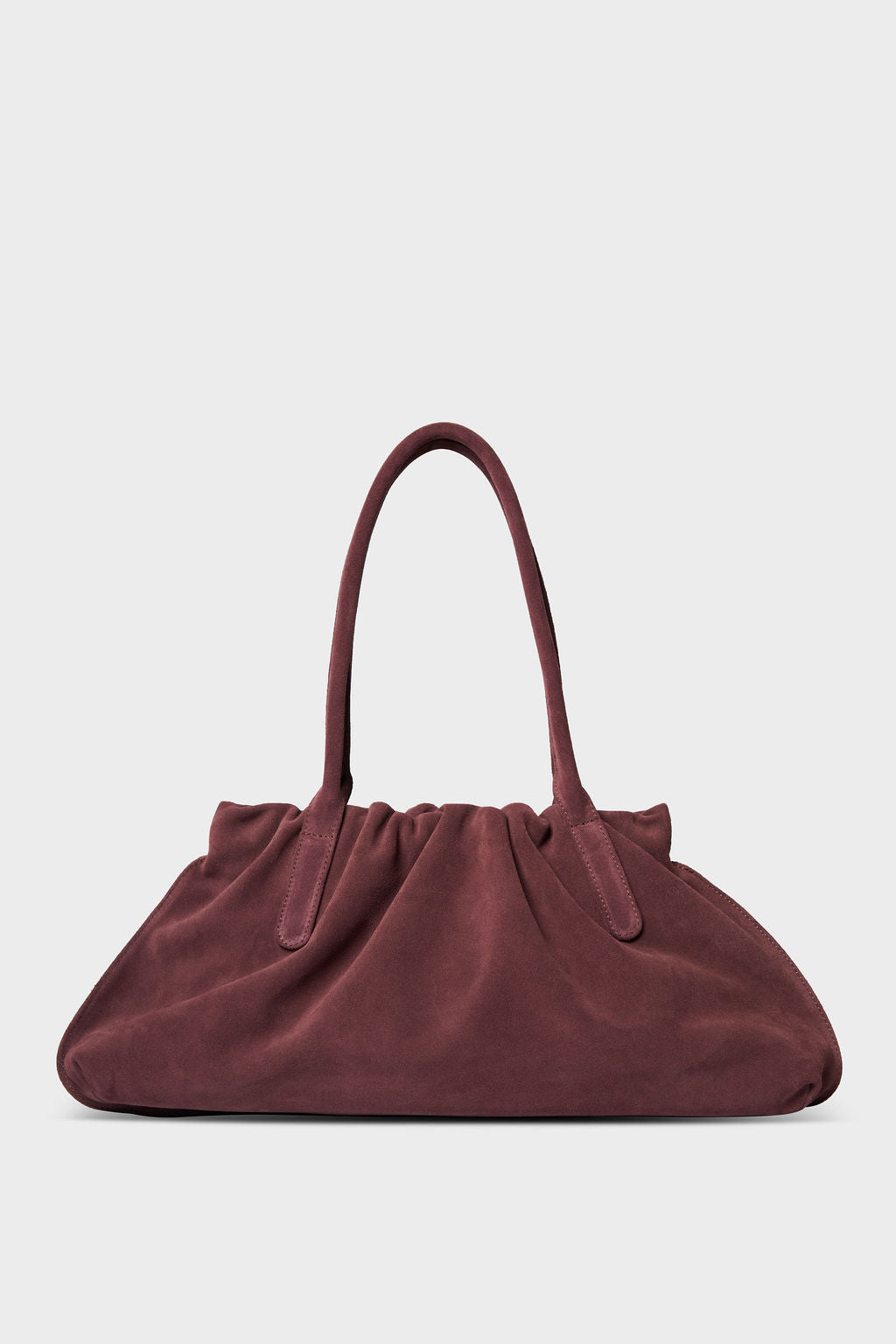 Cloud Shoulder Bag in Suede Plum