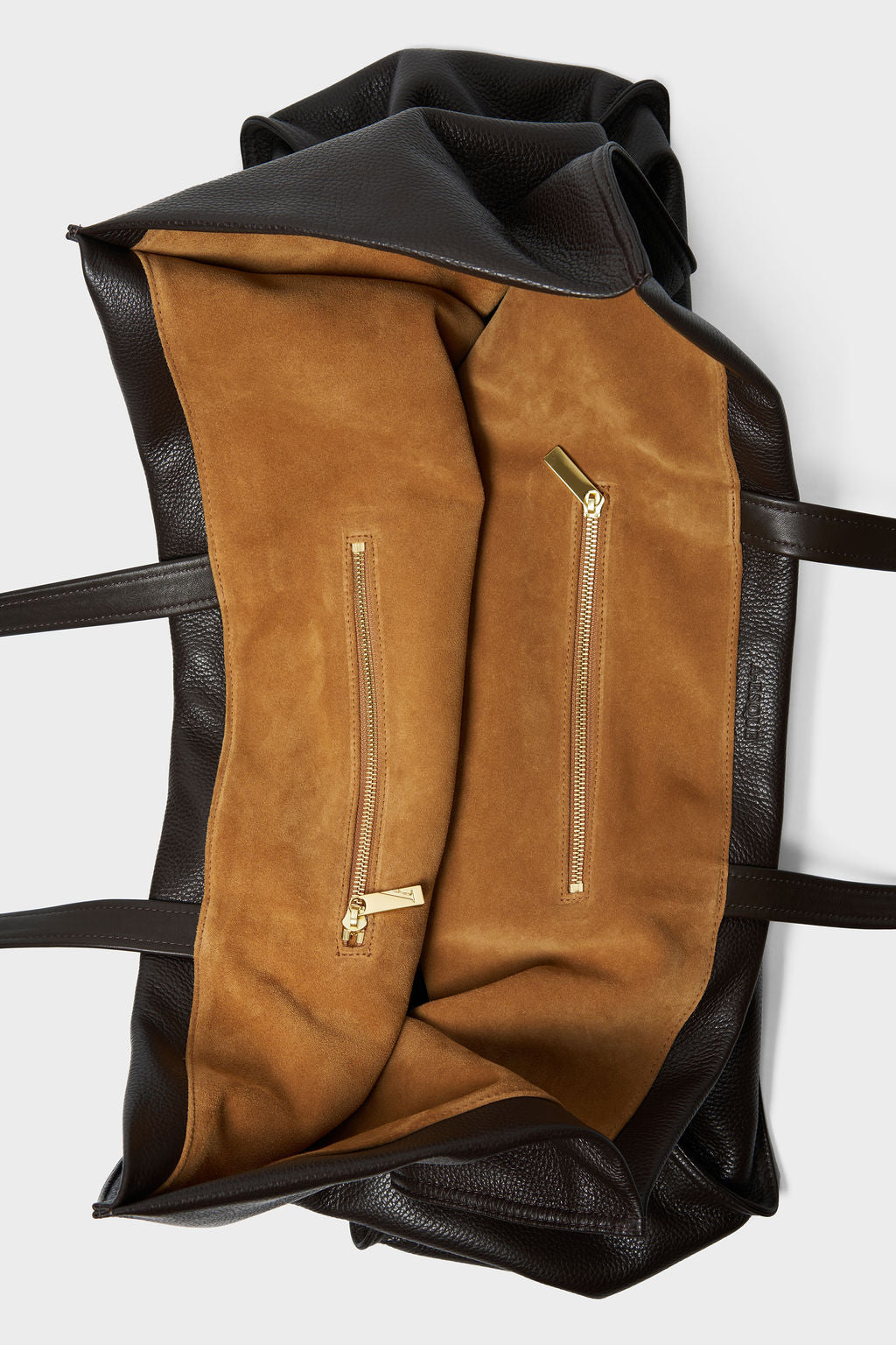 Jumbo Deluxe Tote Bag in Grain Dark Brown