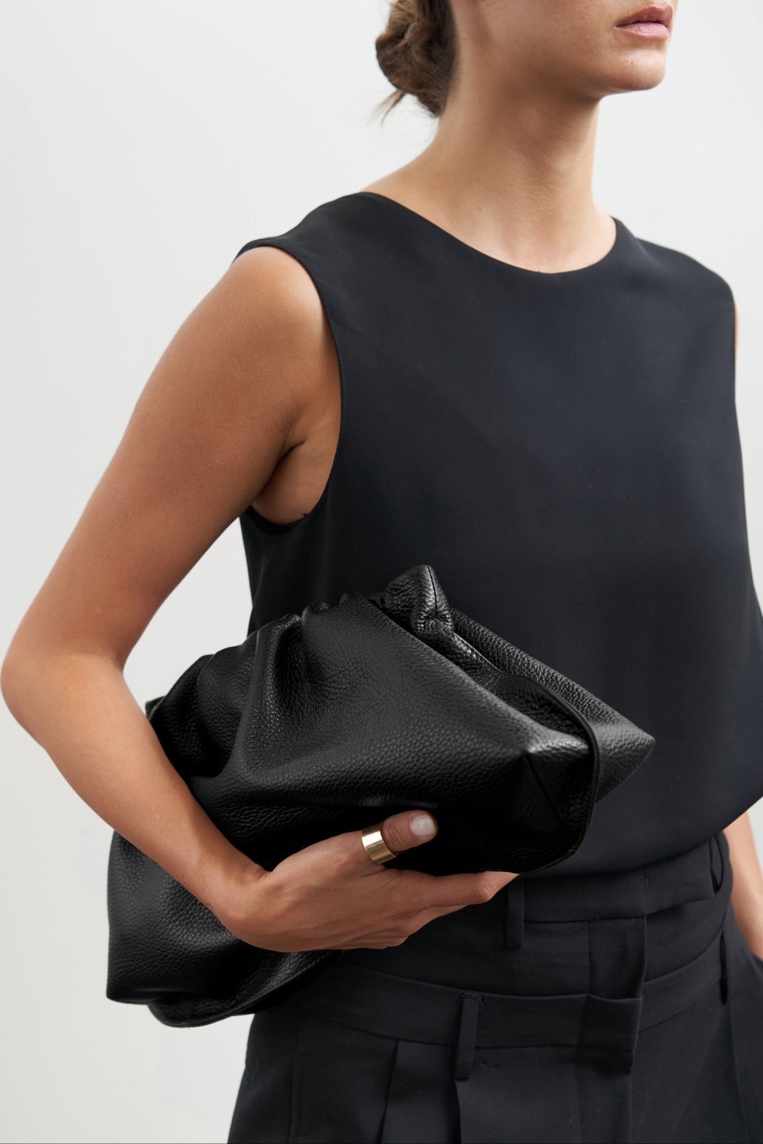 Cloud Bag in Grain Black