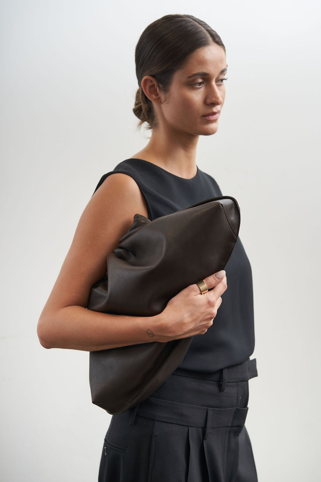 Cloud Bag in Smooth Dark Brown