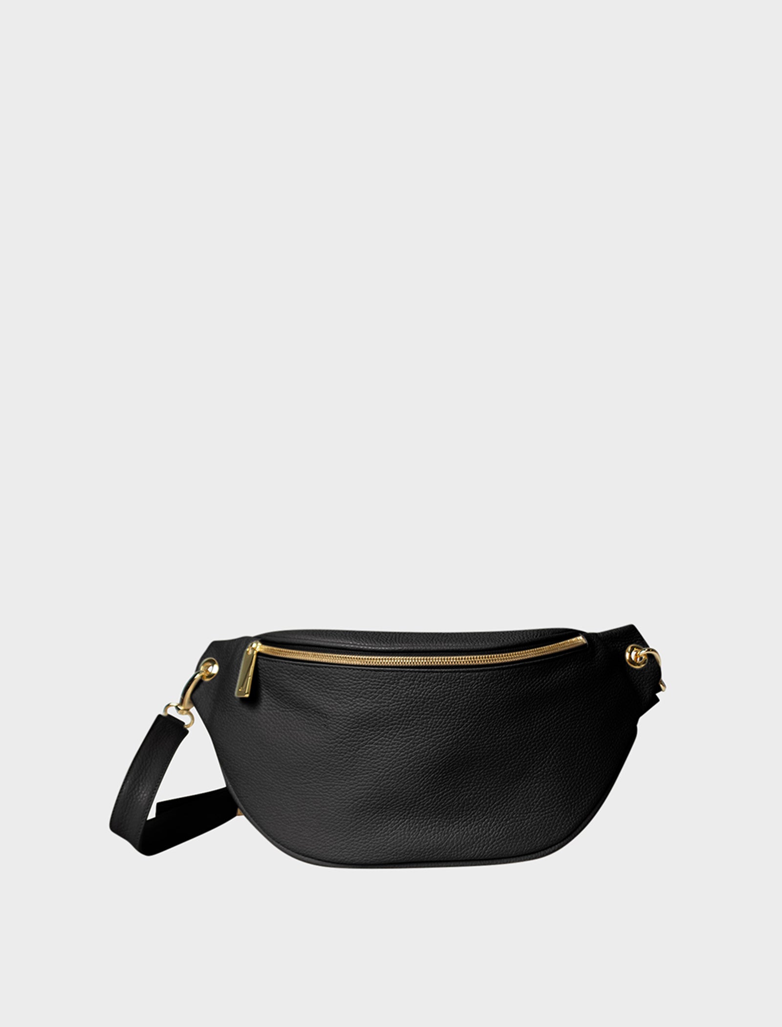 Black Leather Crossbody Bag Handmade AESQUE