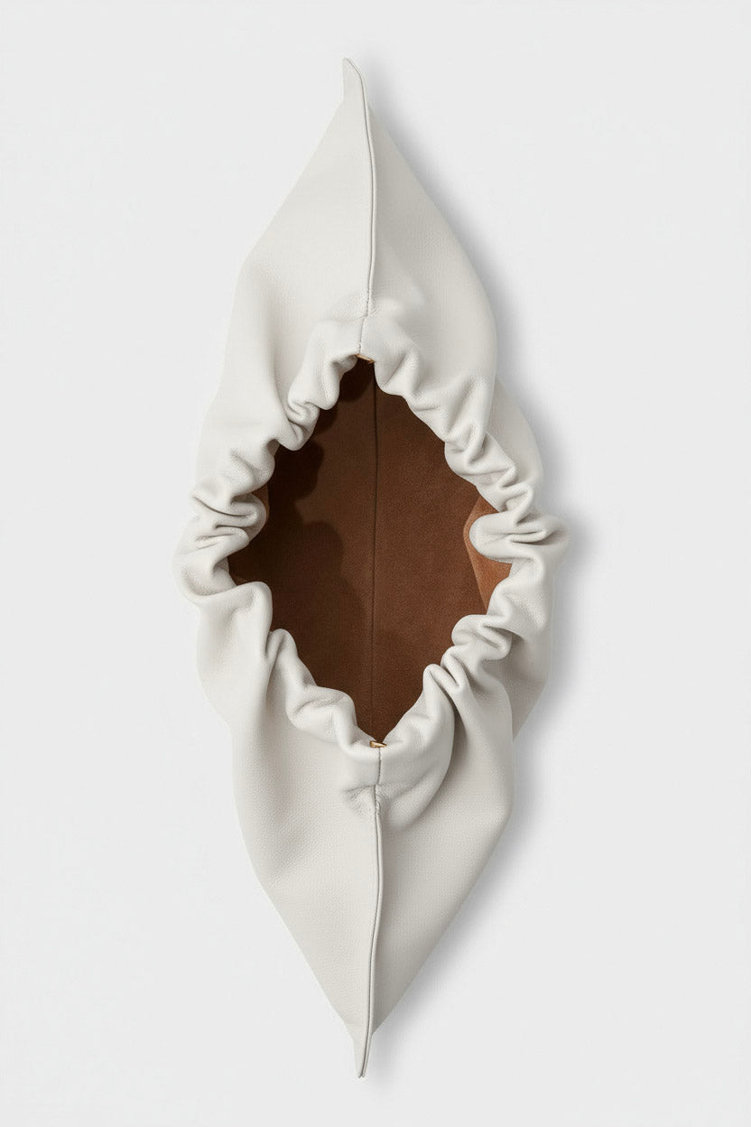 Mini Cloud Clutch in Smooth Off White