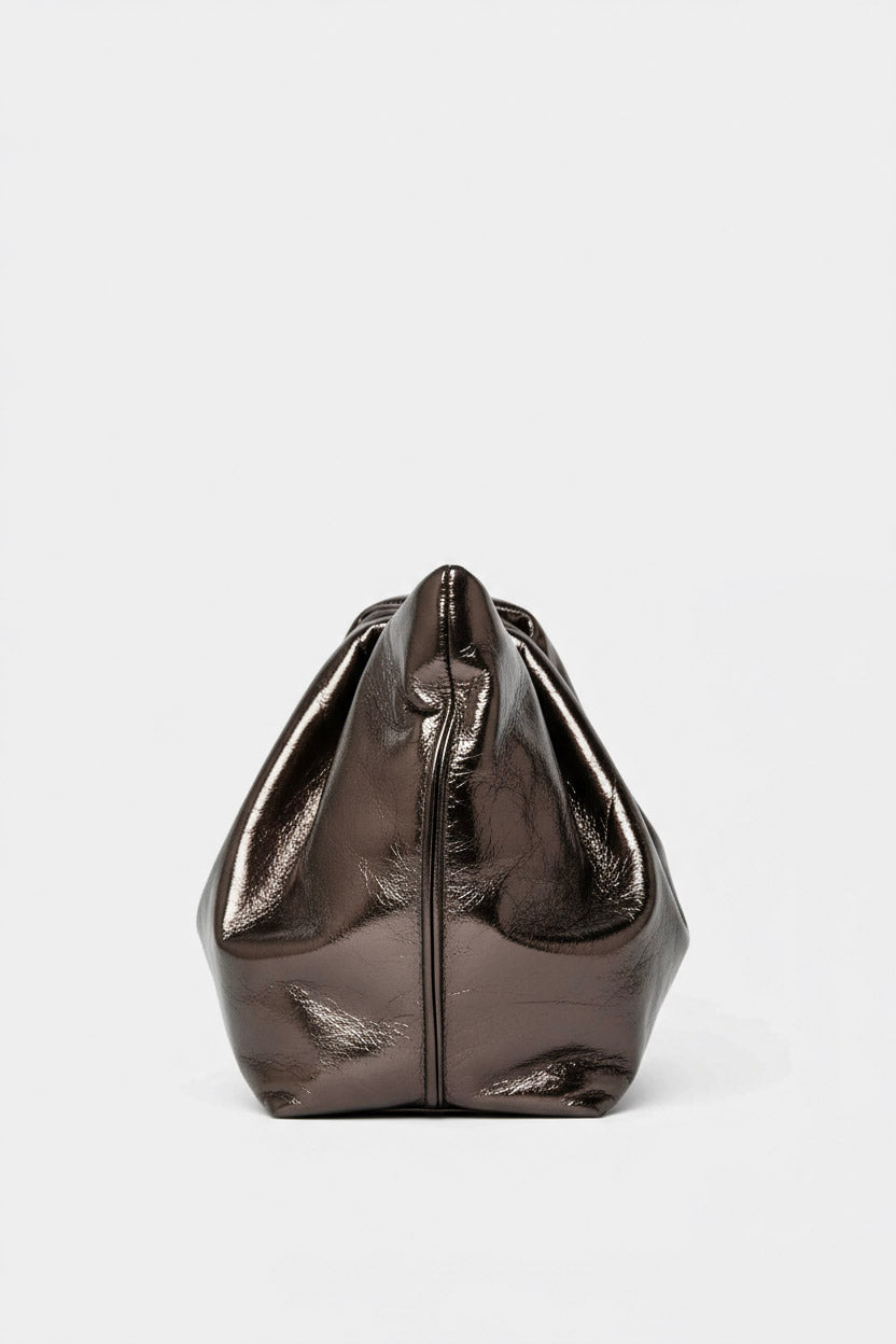 Fold Clutch Mini in Metallic Brown