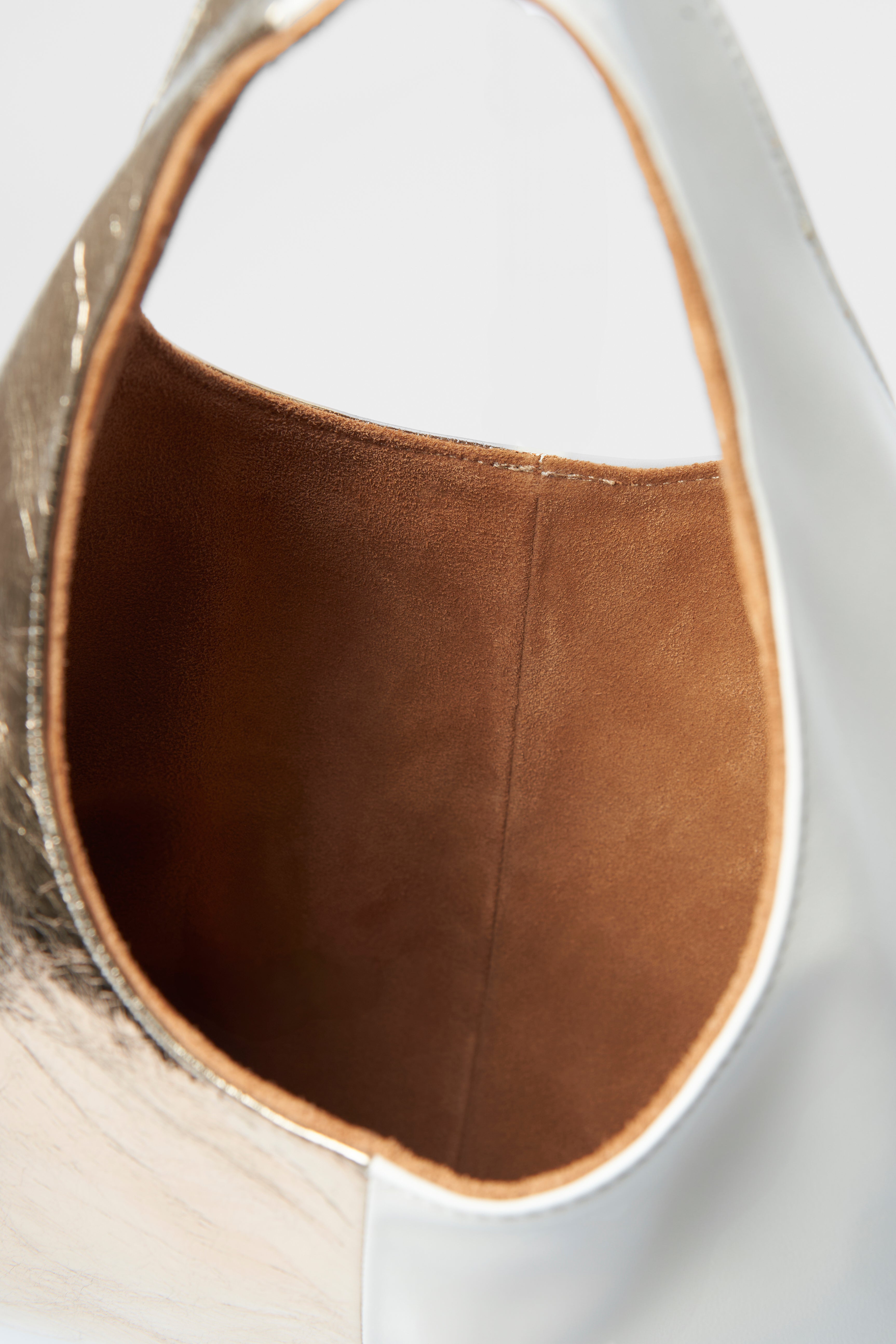 Lightning Sack Mini in Smooth Off White and Gold Metallic