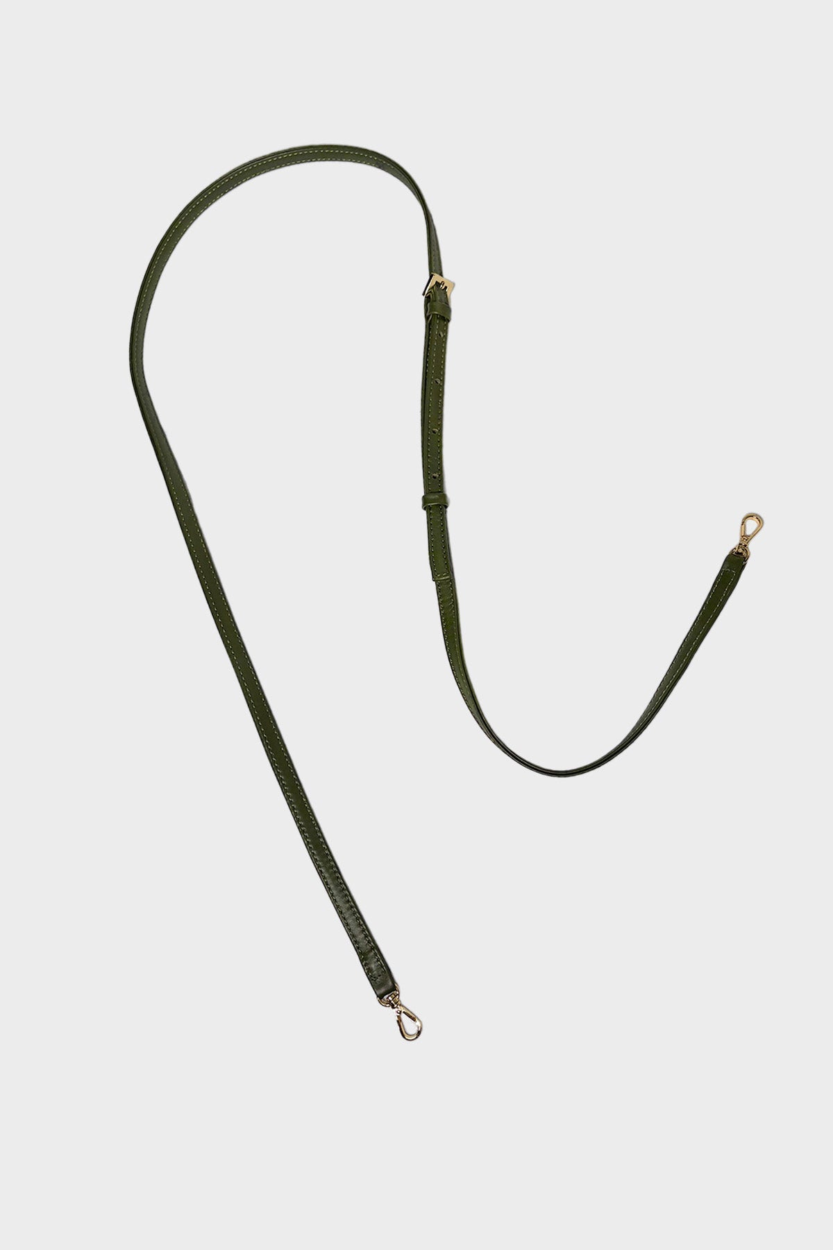 Adjustable Fine Long Strap Smooth Khaki