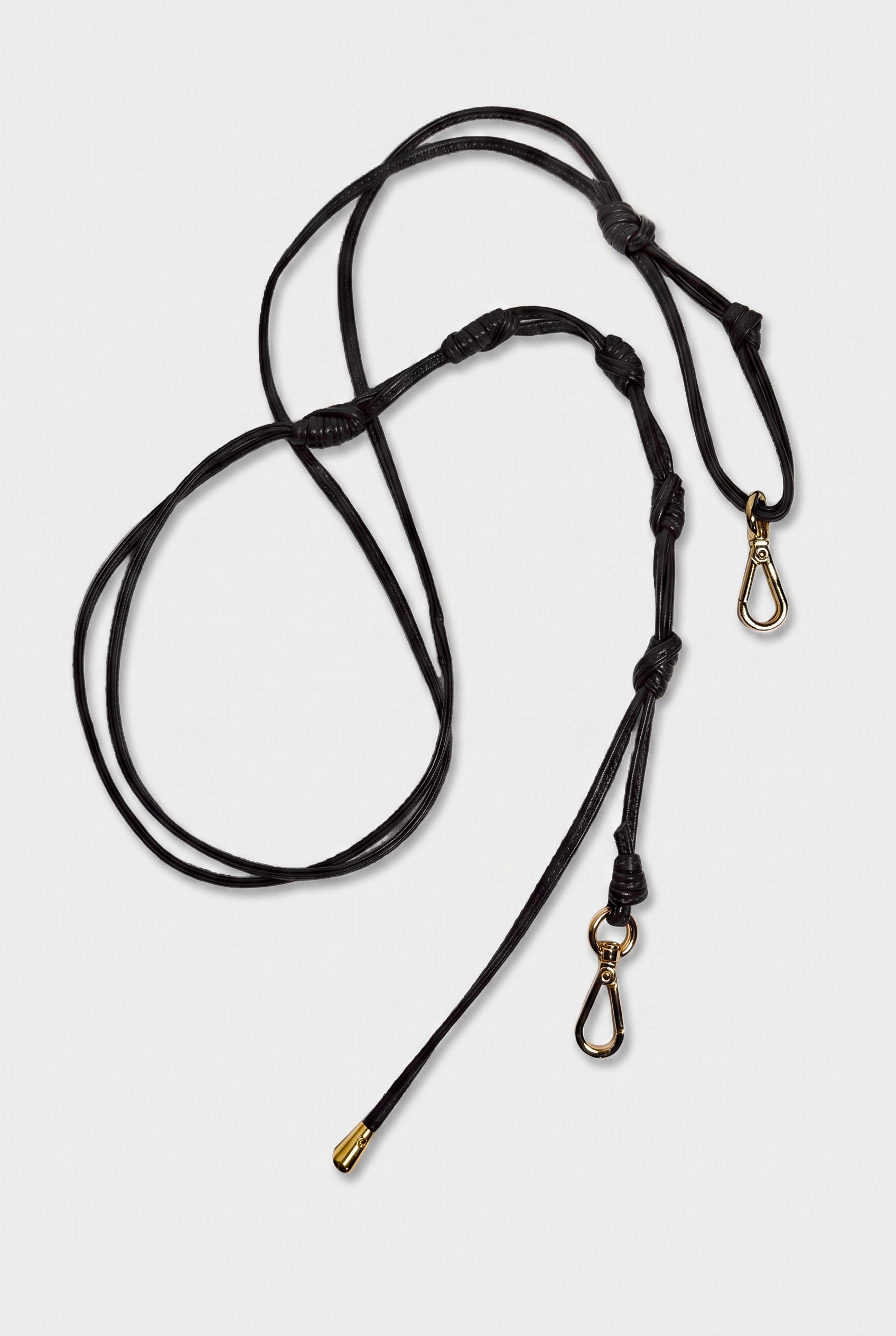 Adjustable Knot Strap in Smooth Black