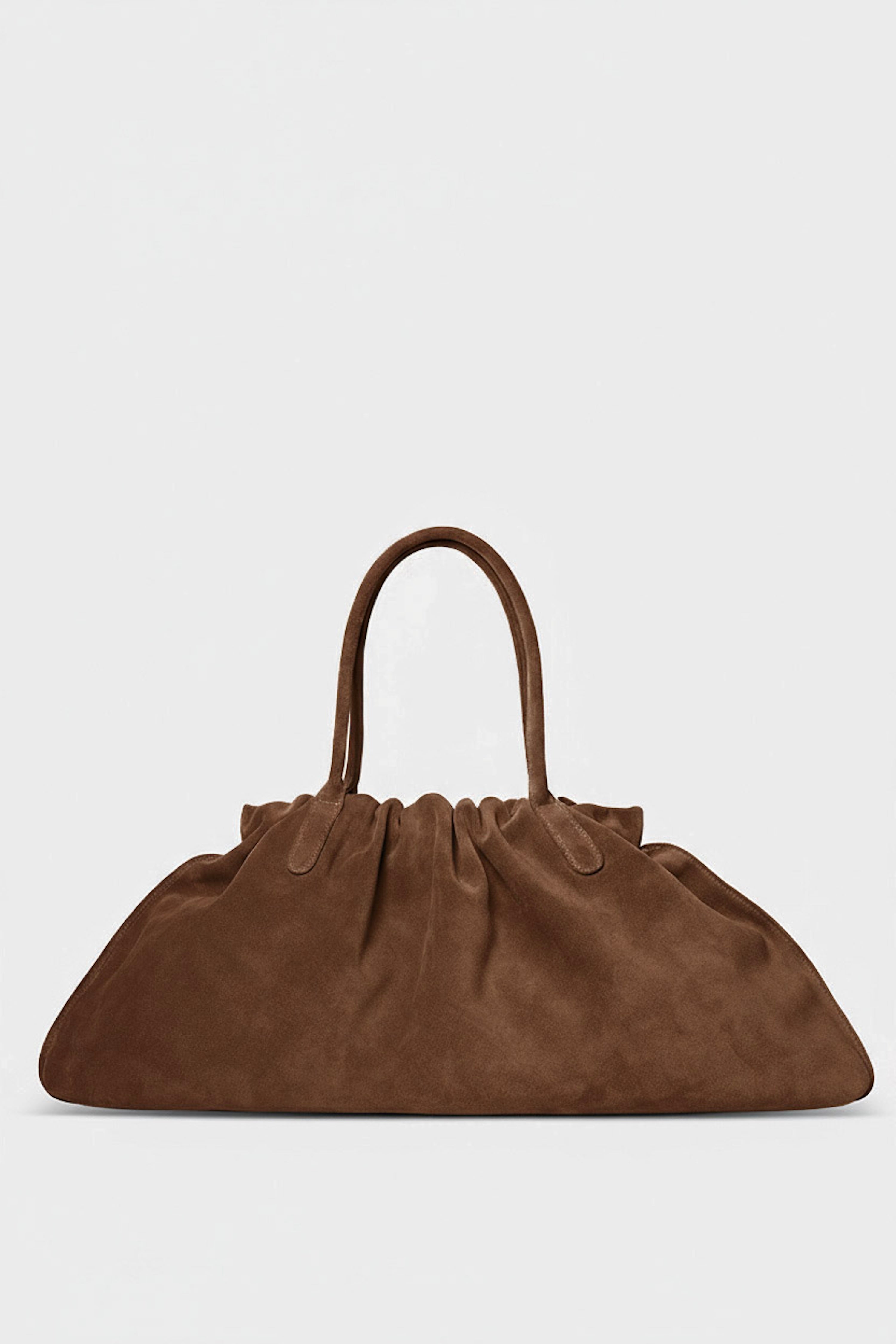 Big Cloud Shoulder Bag in Suede Chestnut