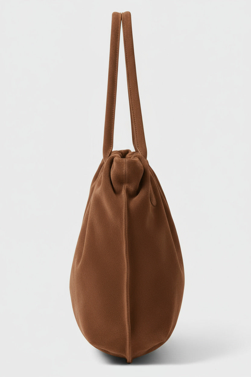 Big Cloud Shoulder Bag in Suede Chestnut