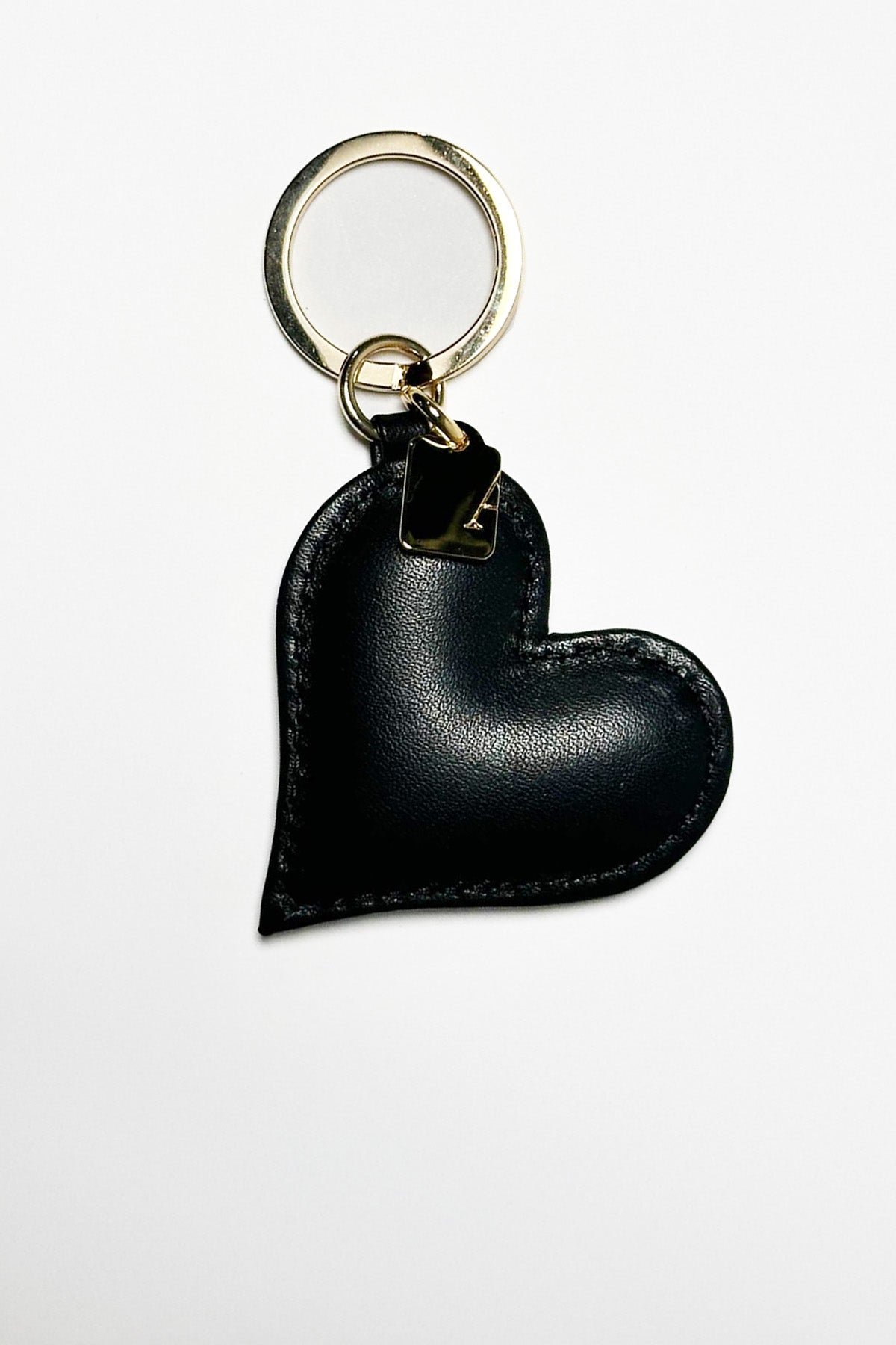 Passion Heart Keyring in Smooth Black