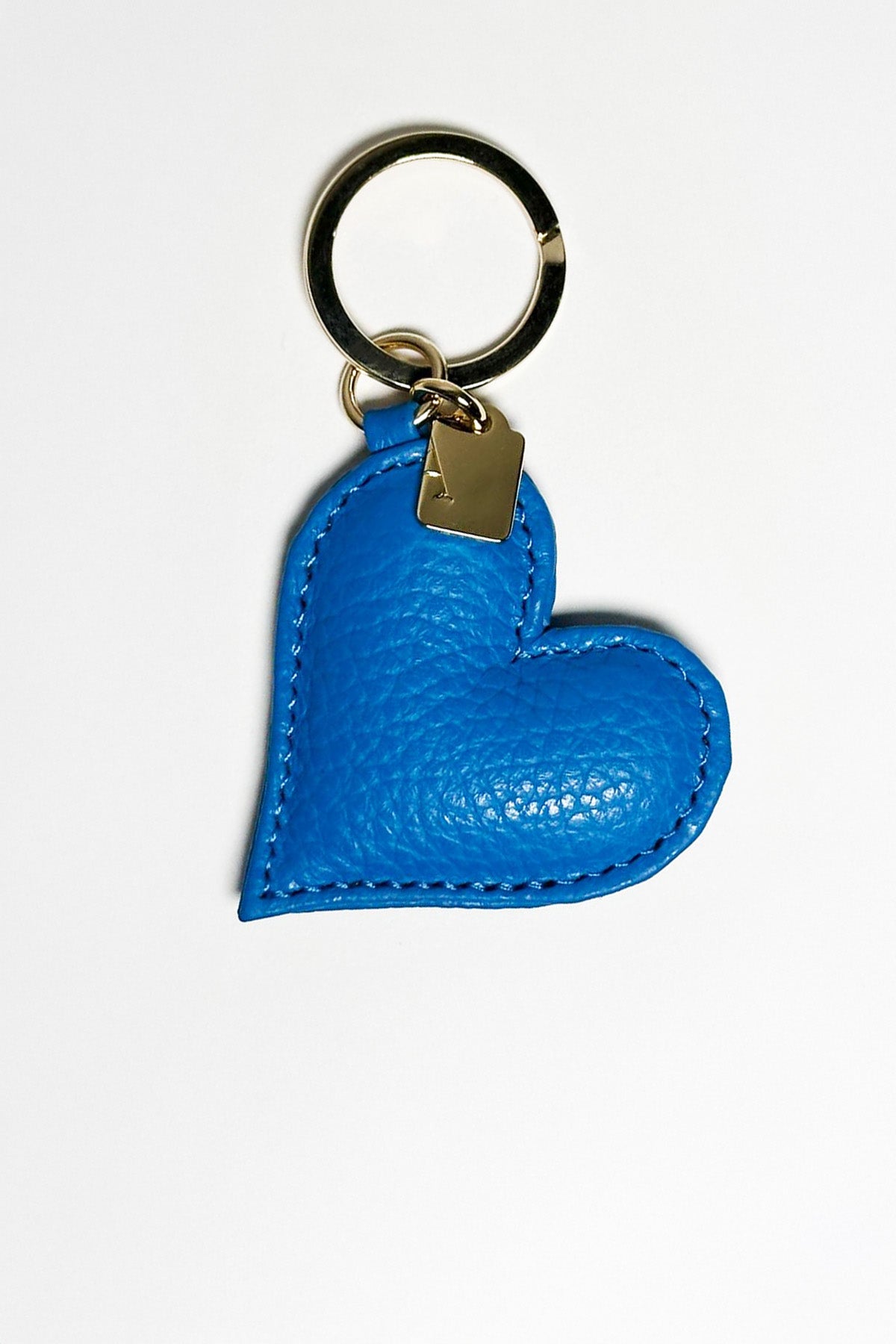 Trust Heart Keyring in Grain Blue