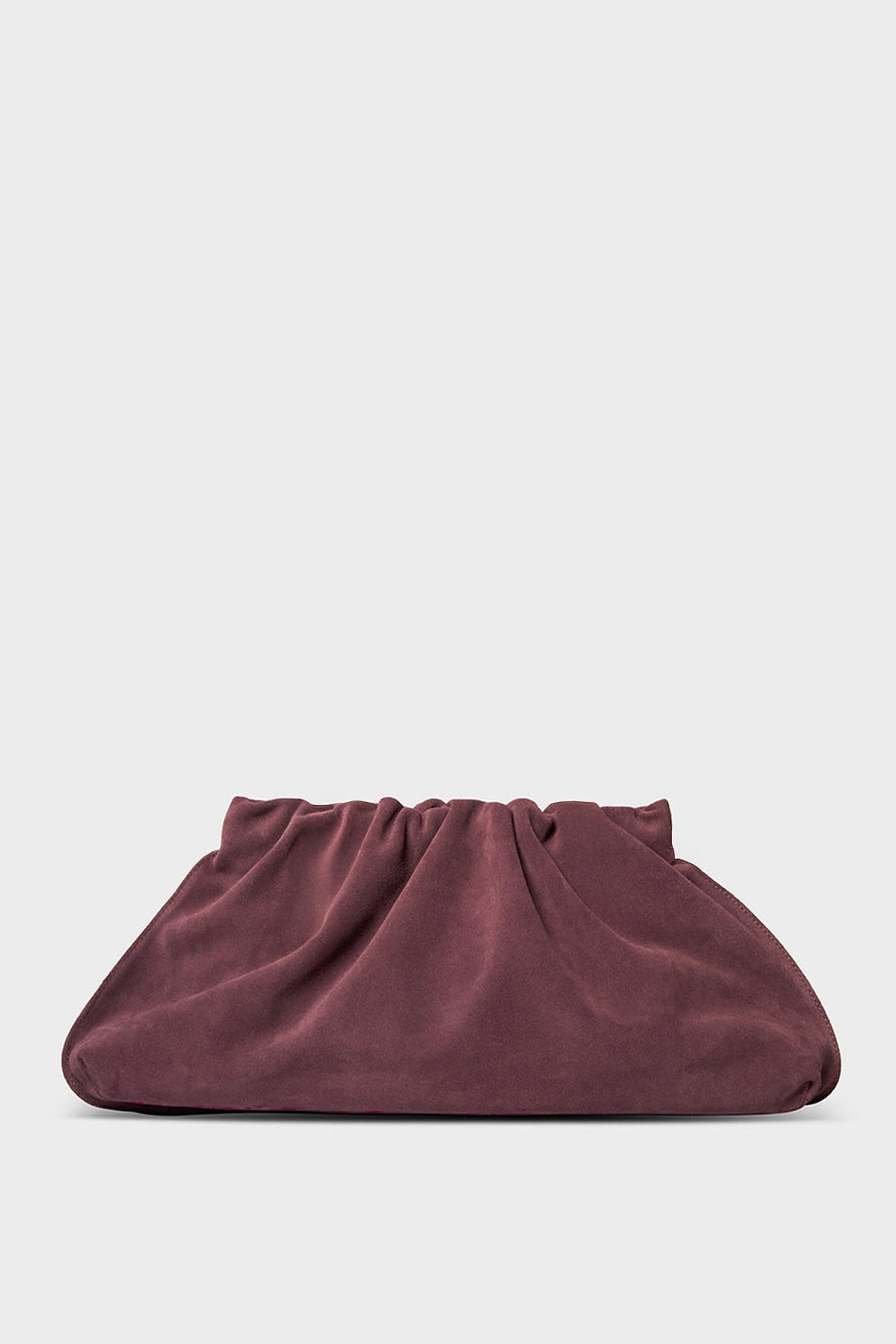 Suede Cloud Bag in Plum