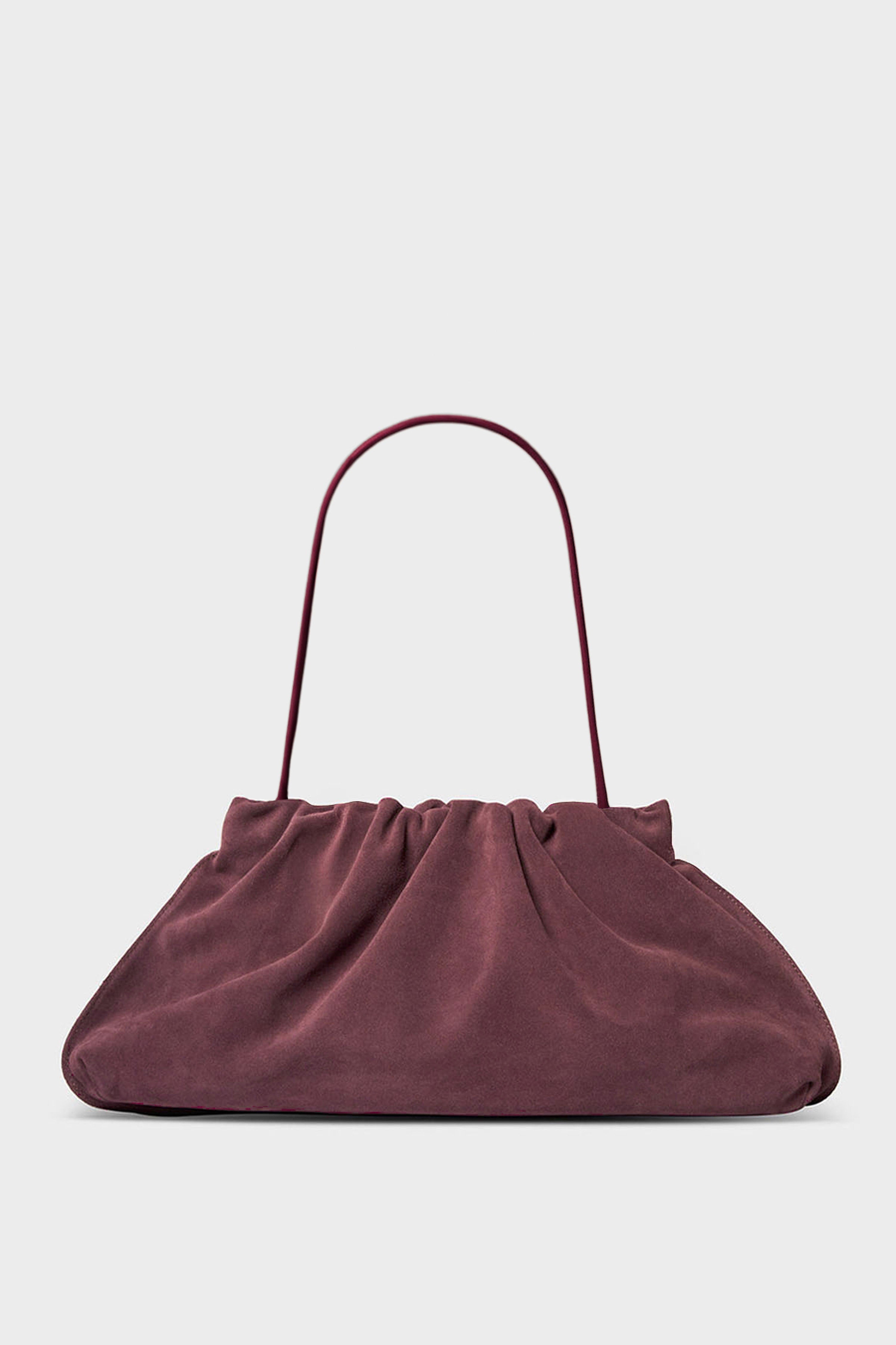 Suede Cloud Bag in Plum