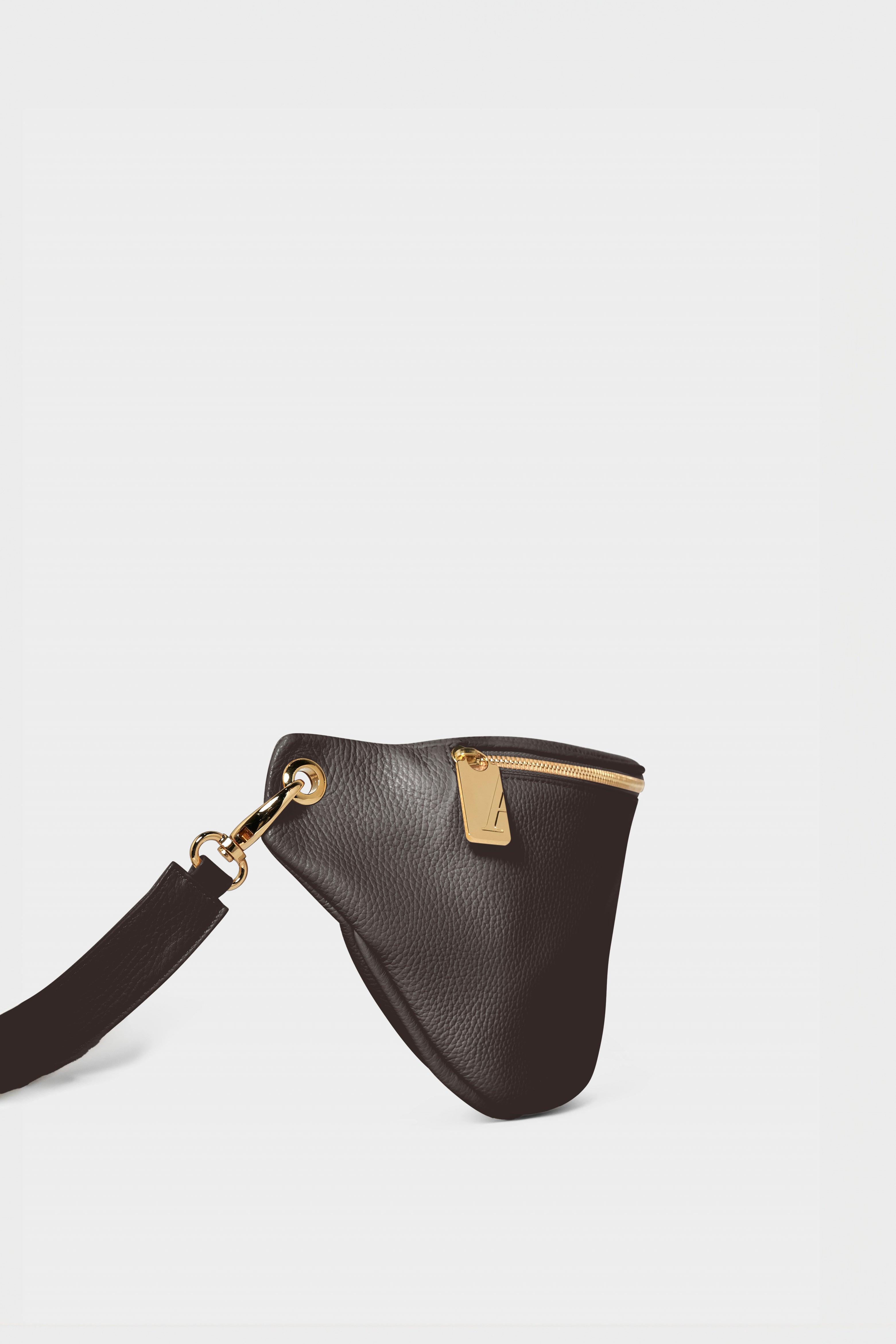 Creators Crescent Bum Bag in Grain Dark Brown