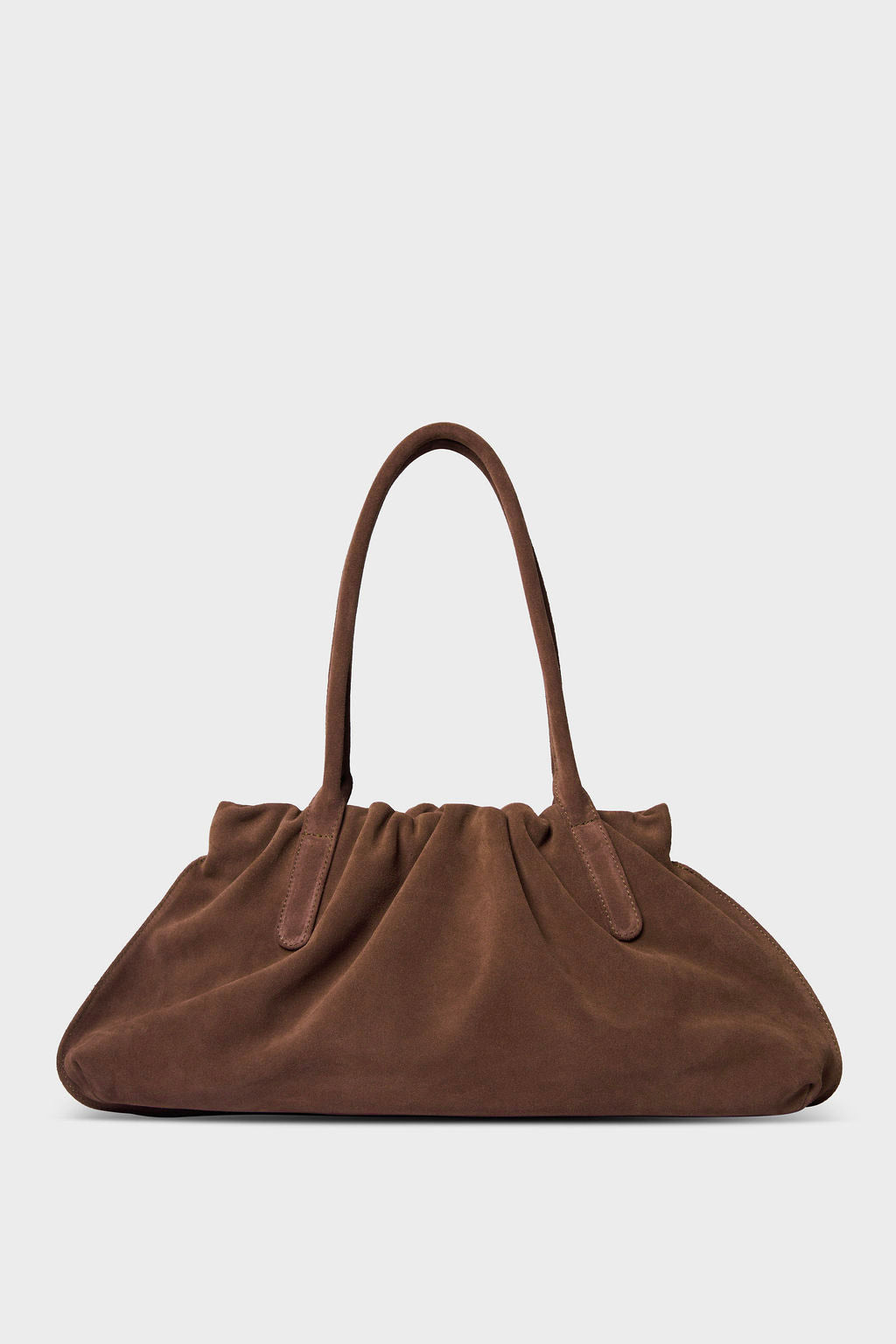 Cloud Shoulder Bag in Suede Chestnut