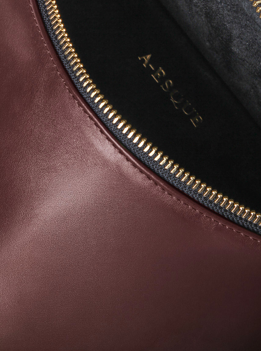Creators Crescent Bum Bag in Smooth Burgundy
