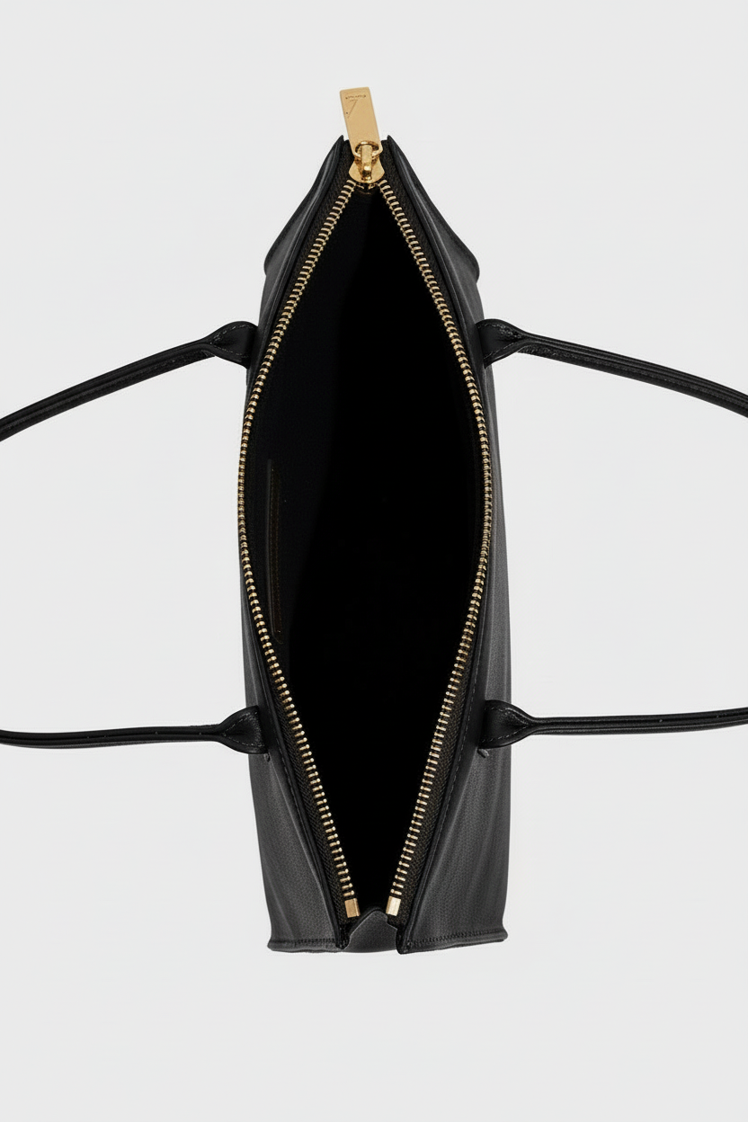 Cylinder Shoulder Bag in Smooth Black