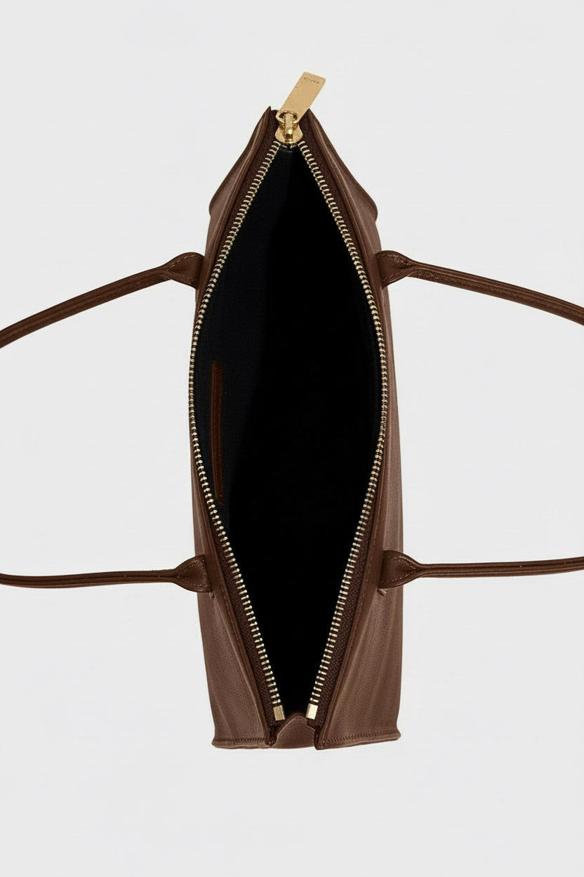 Cylinder Shoulder Bag in Smooth Chestnut