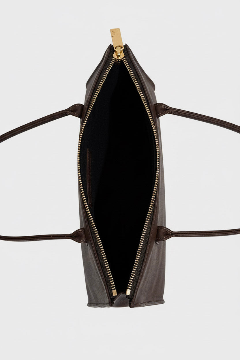 Cylinder Shoulder Bag in Smooth Dark Brown