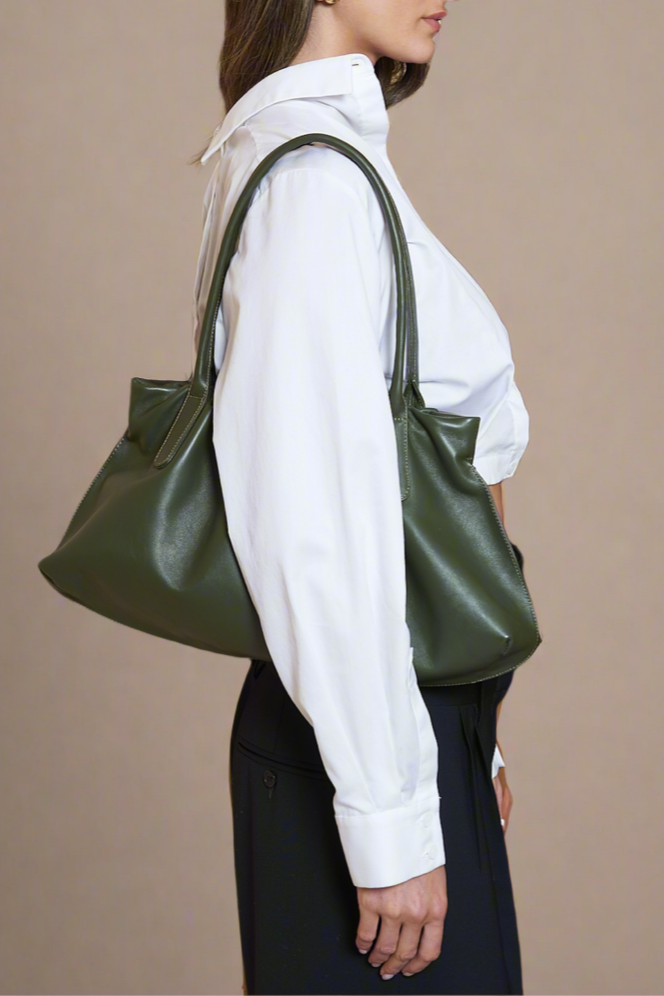Cloud Shoulder Bag in Smooth Khaki