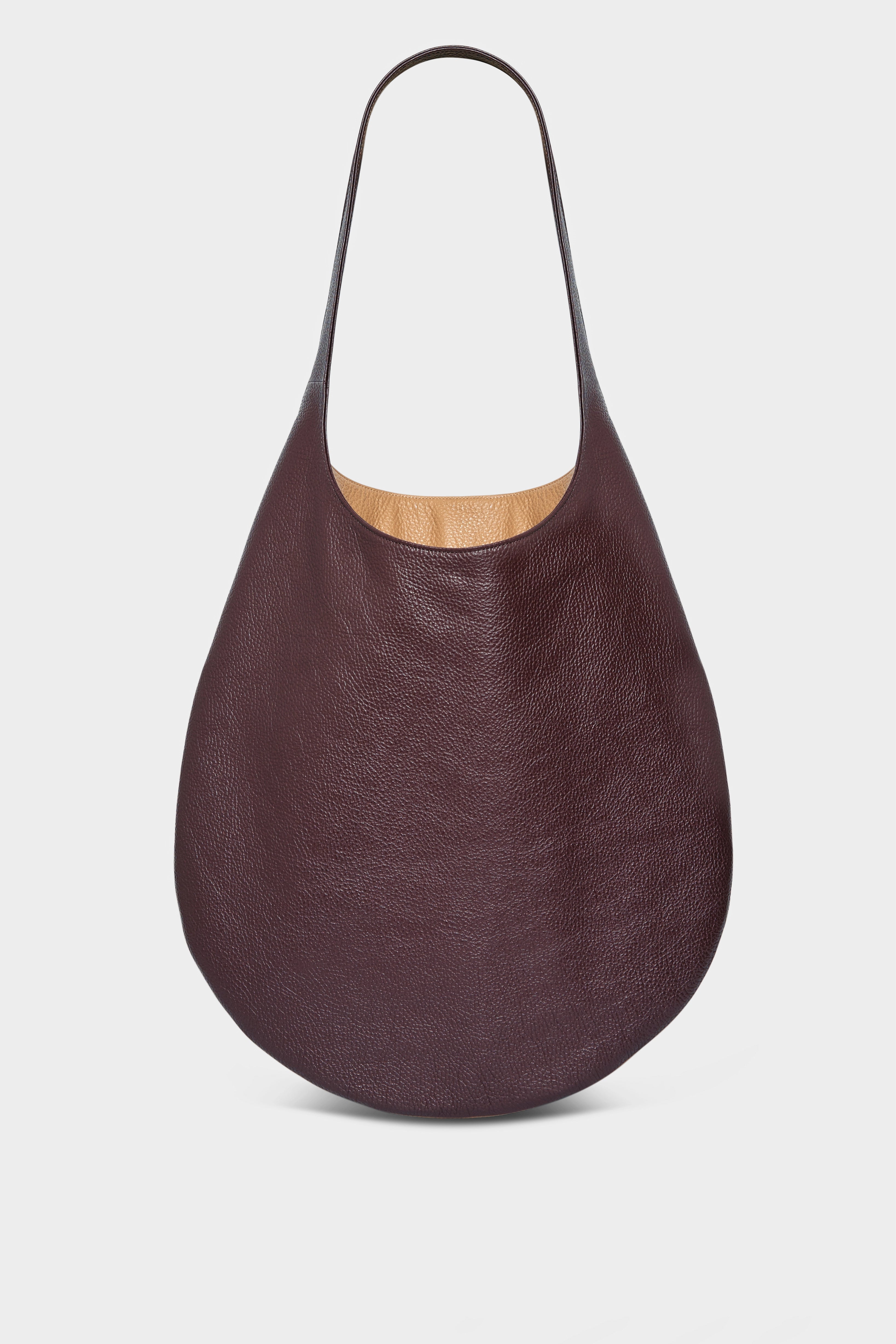One Hobo Bag in Grain Burgundy/Beige