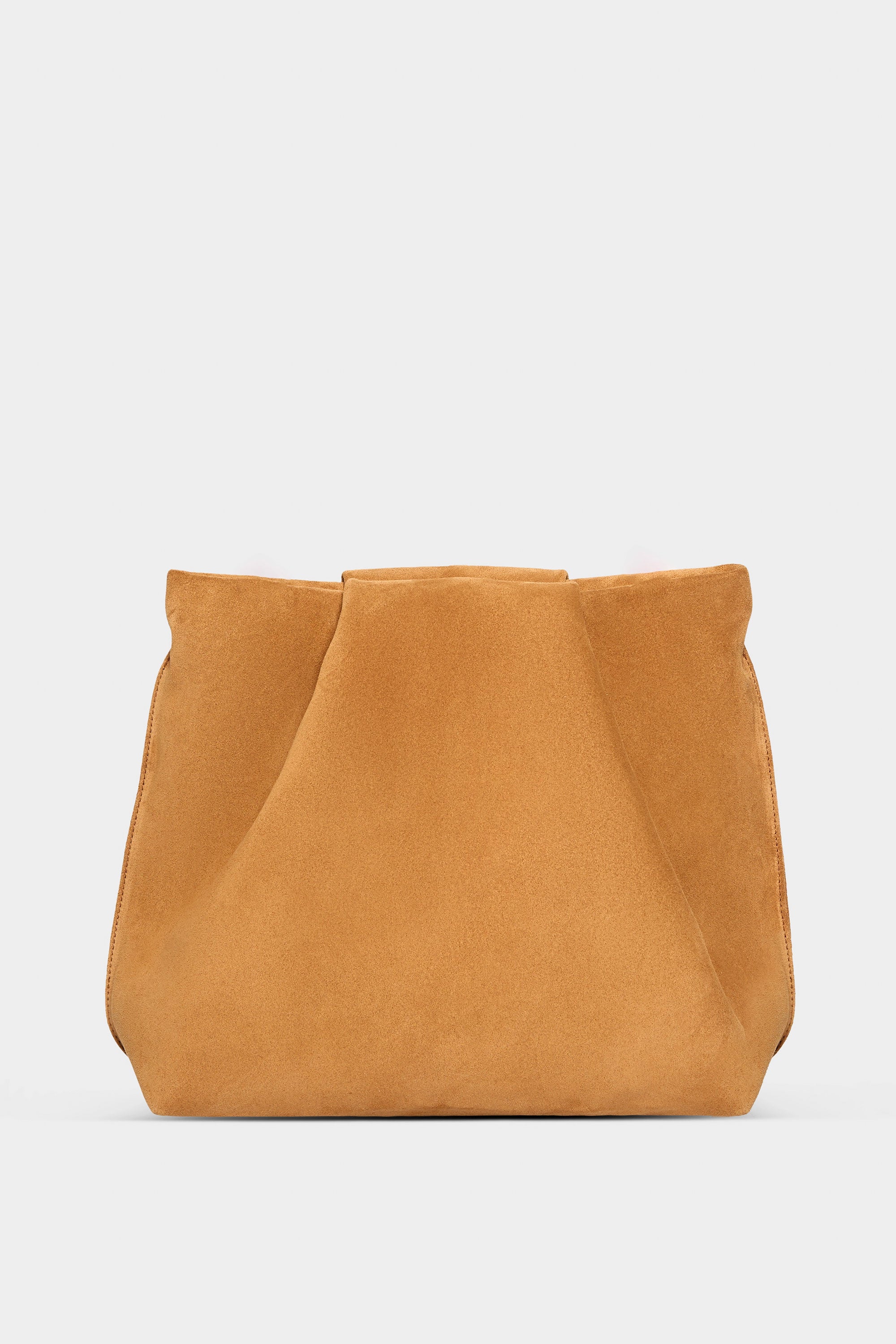 Large Fold Clutch in Suede Tan