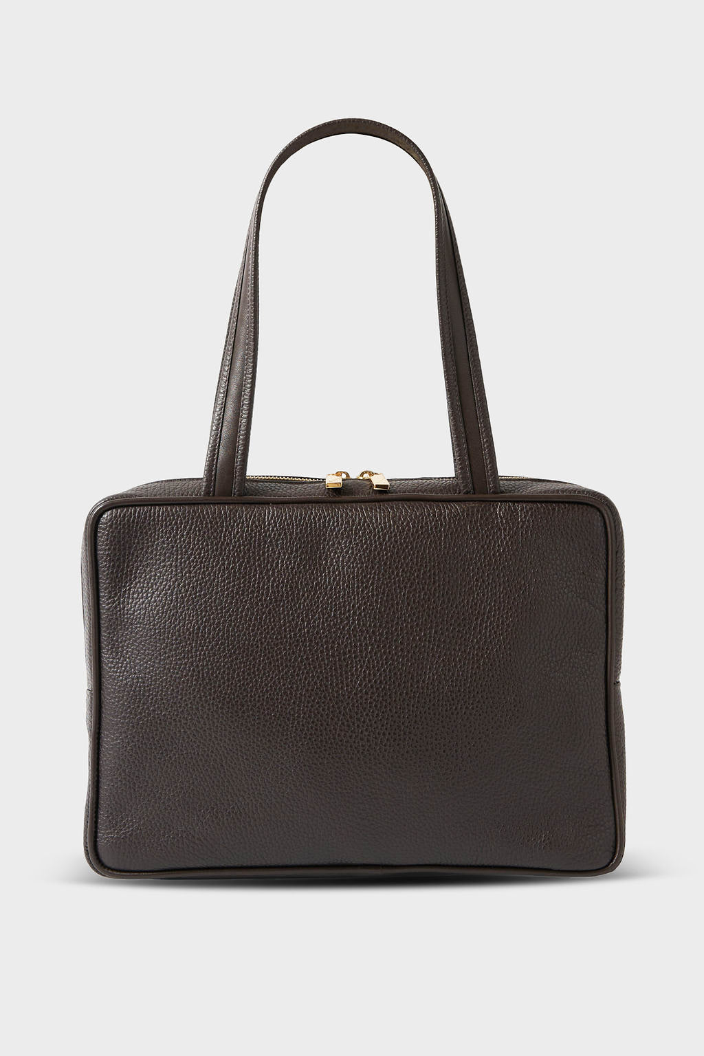 Casey Shoulder Bag in Grain Dark Brown