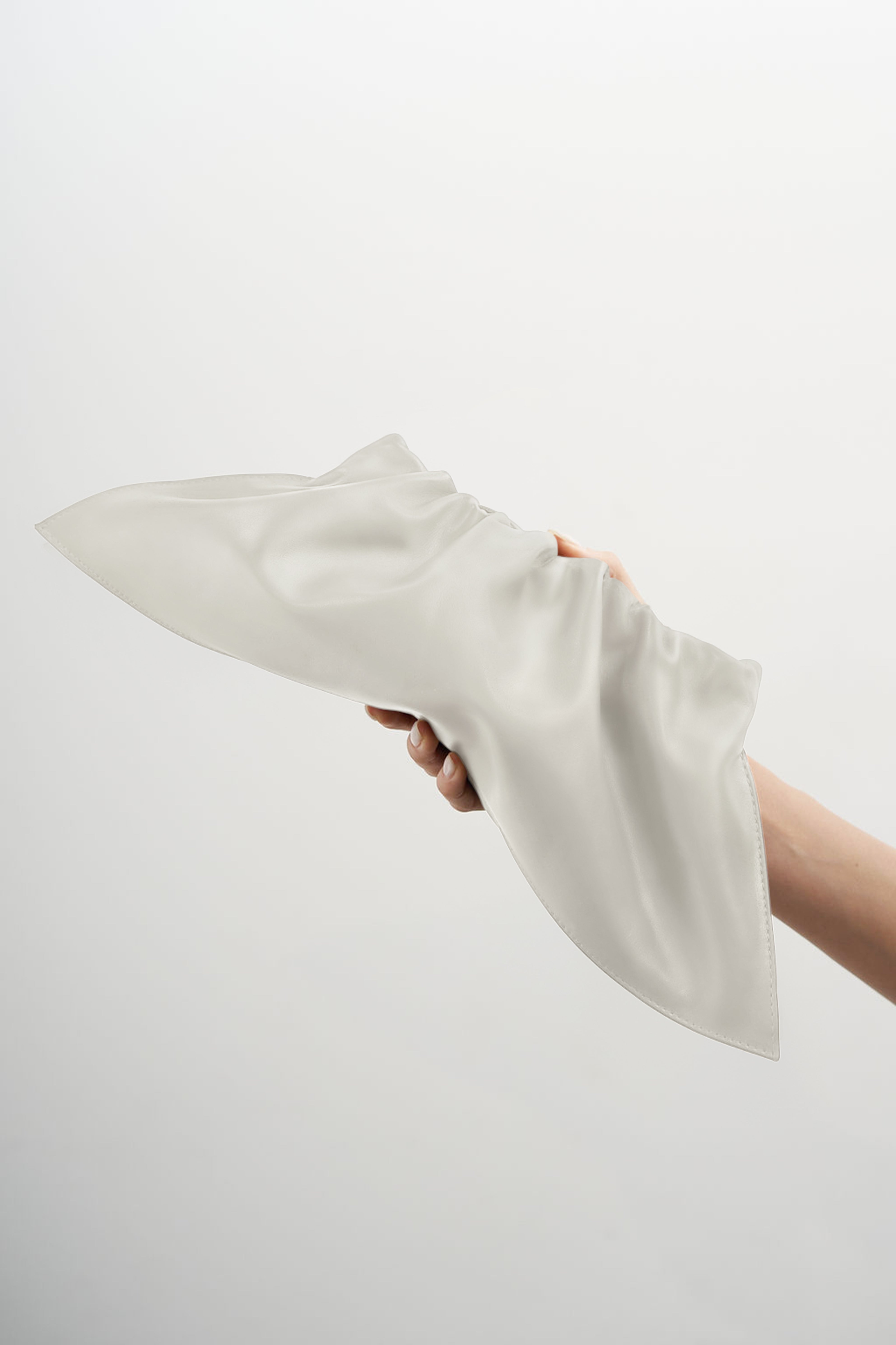 Mini Cloud Clutch in Smooth Off White