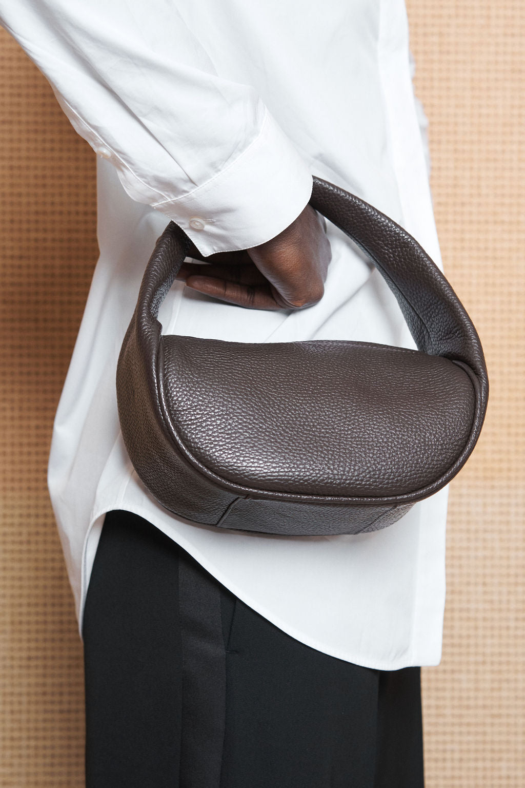 Mini Halo Bag in Grain Dark Brown