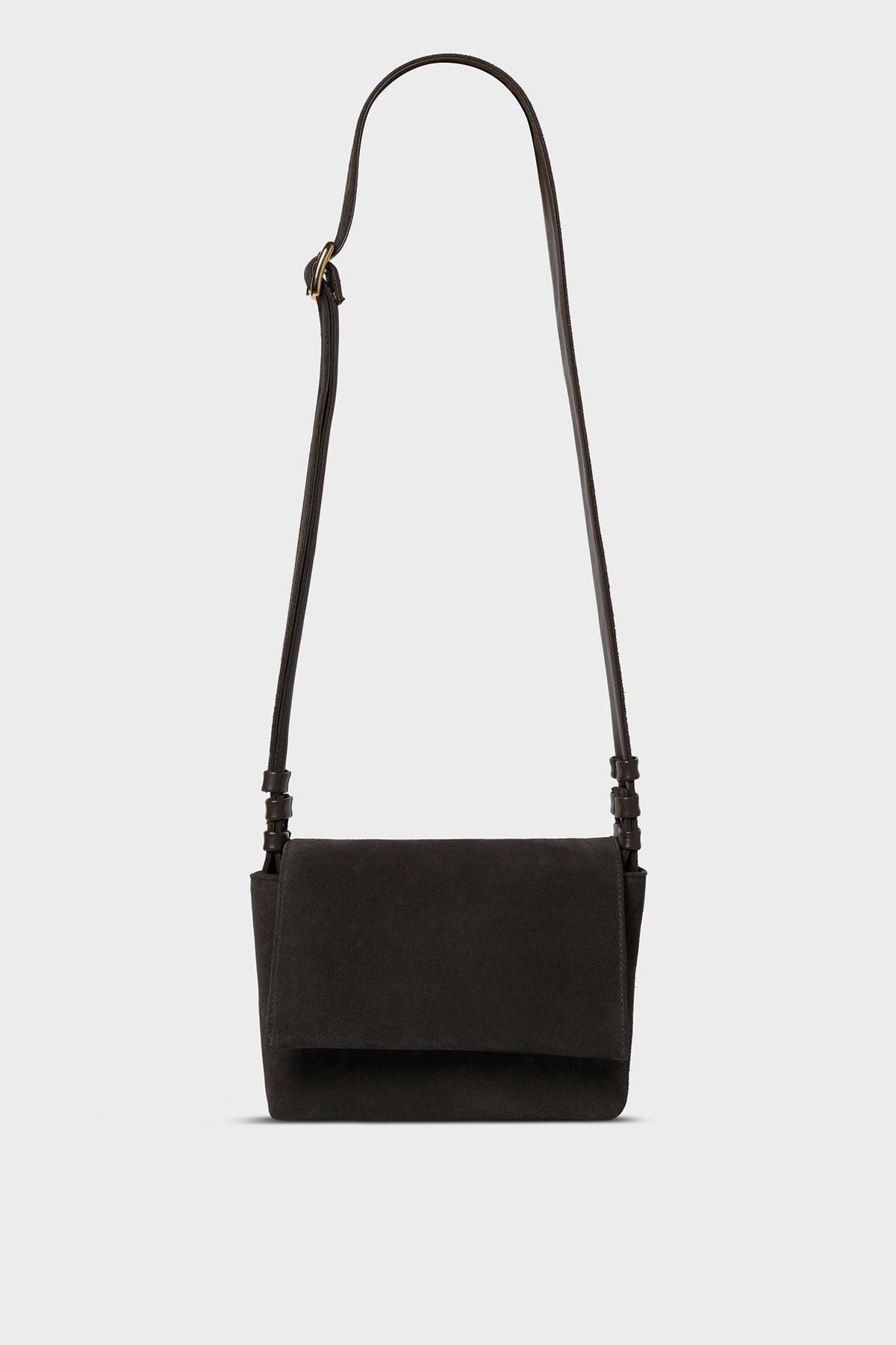 Encase Satchel in Suede Brown