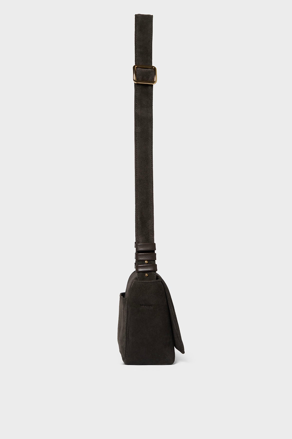 Encase Satchel in Suede Brown