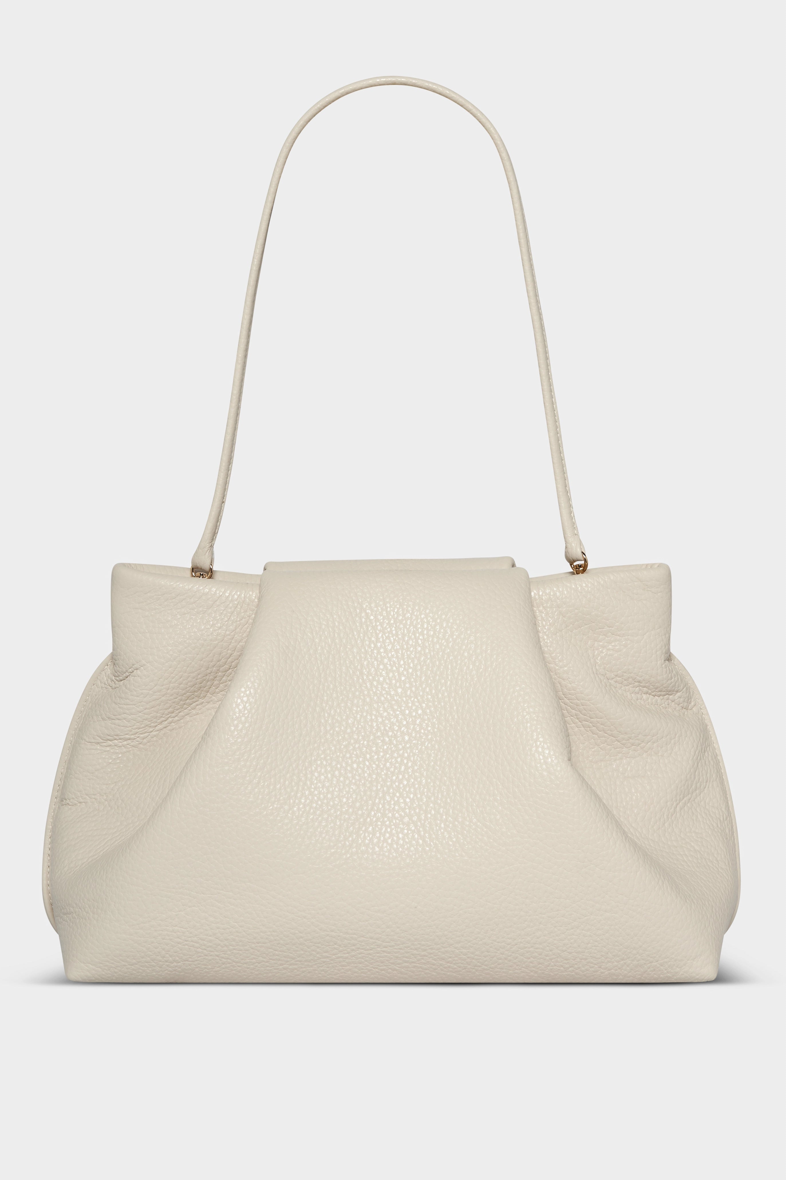 Fold Clutch in Grain White Wash