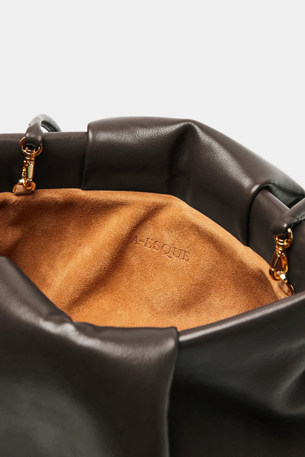 Fold Clutch in Smooth Dark Brown