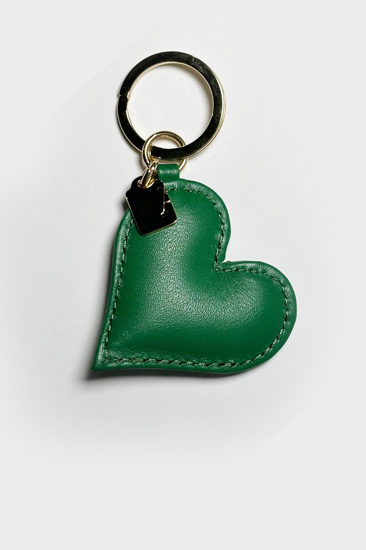 Friendship Heart Keyring in Smooth Green
