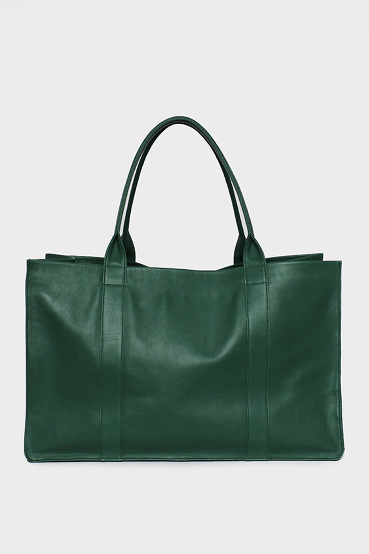 Original Grocer Tote in Smooth Bottle Green