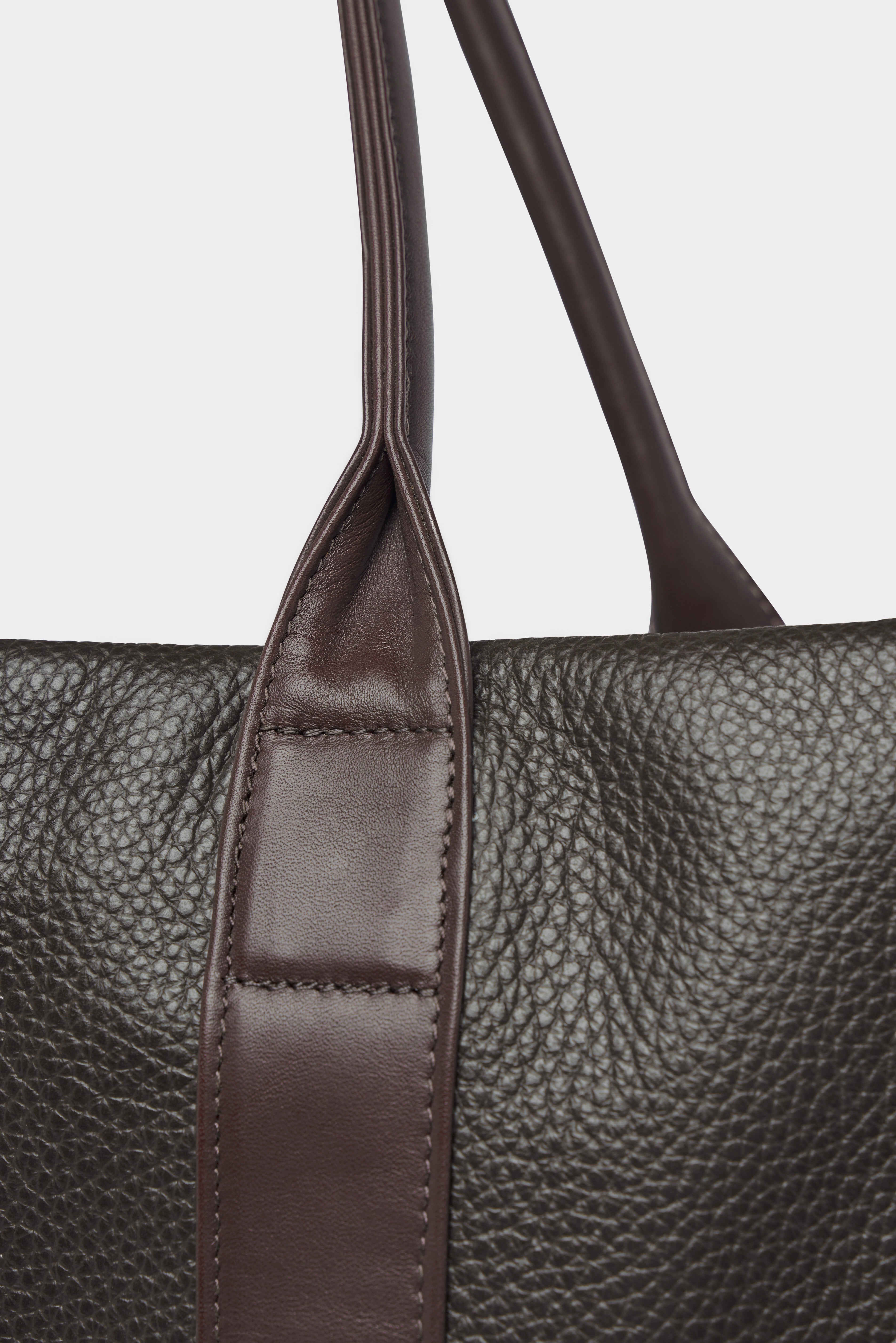 Grocer Deluxe Tote Bag in Dark Brown