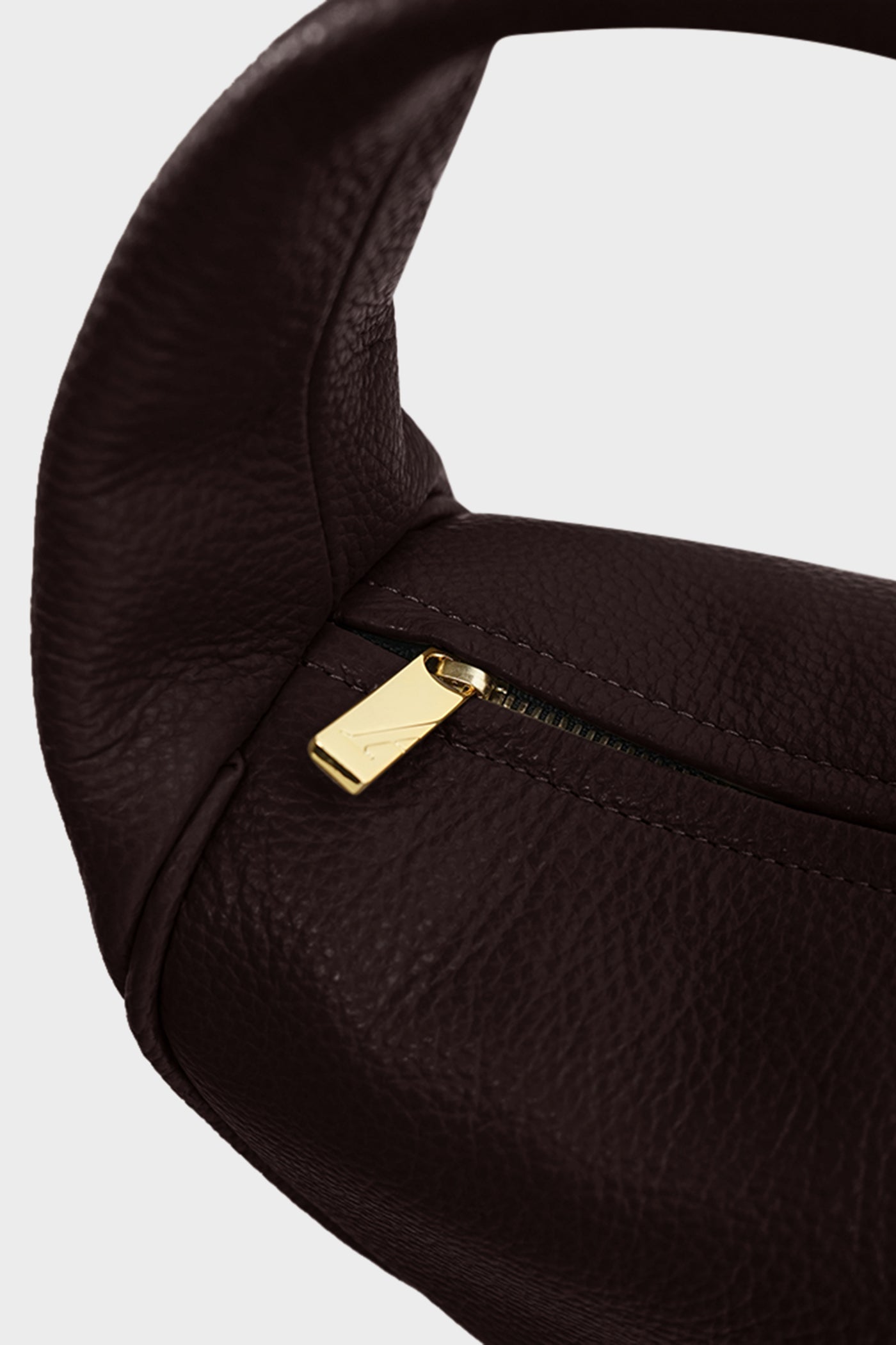 Mini Halo Bag in Grain Dark Brown