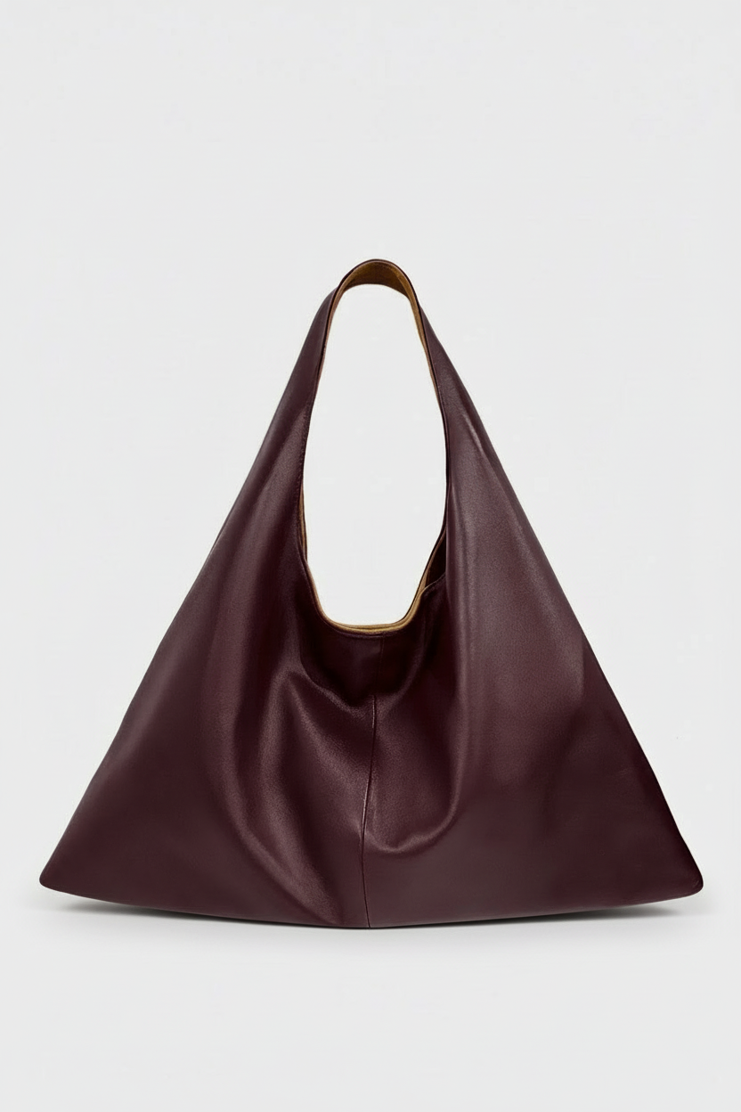 Triangle Sack in Smooth Burgundy