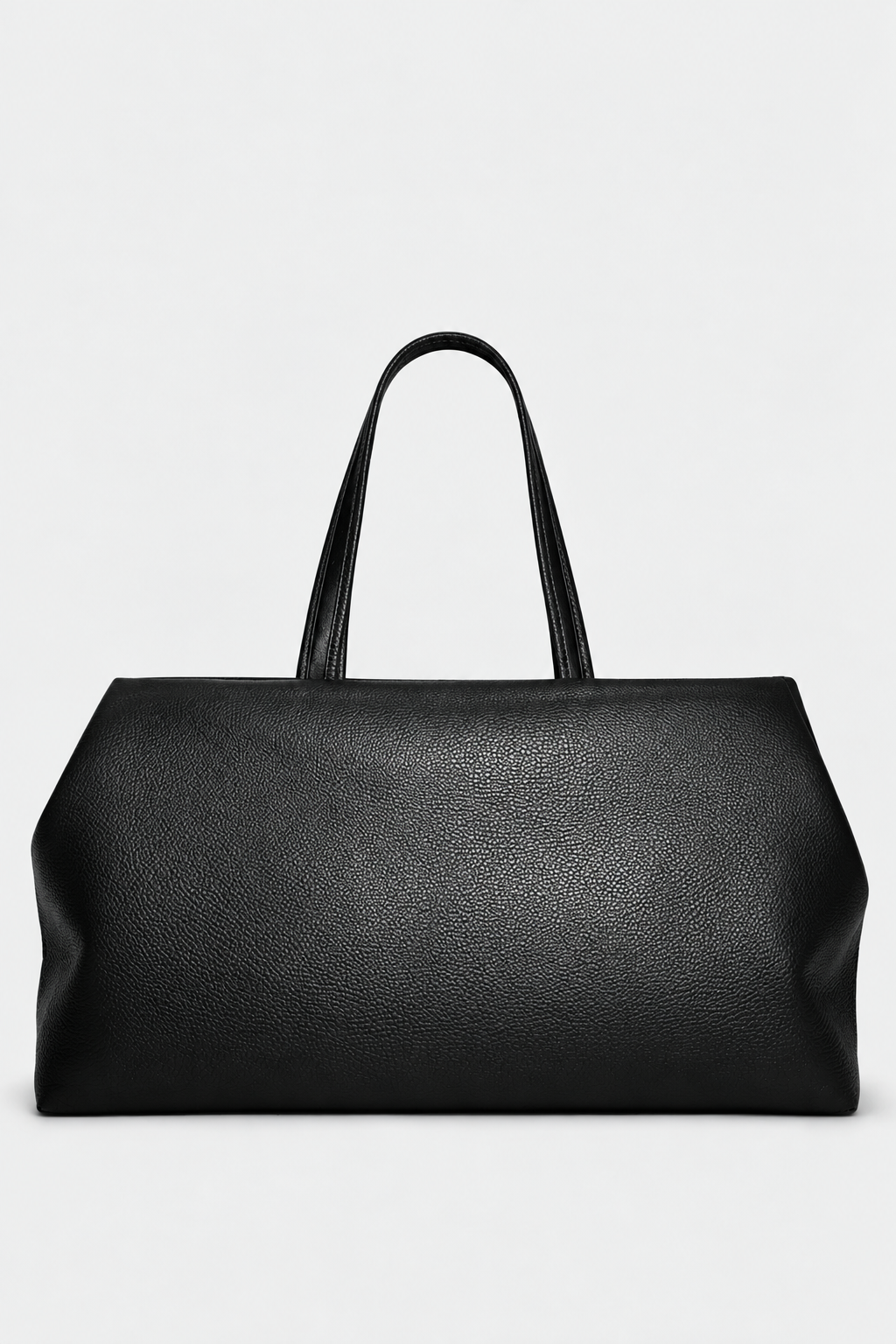 Inverted Fold Tote Bag in Grain Black